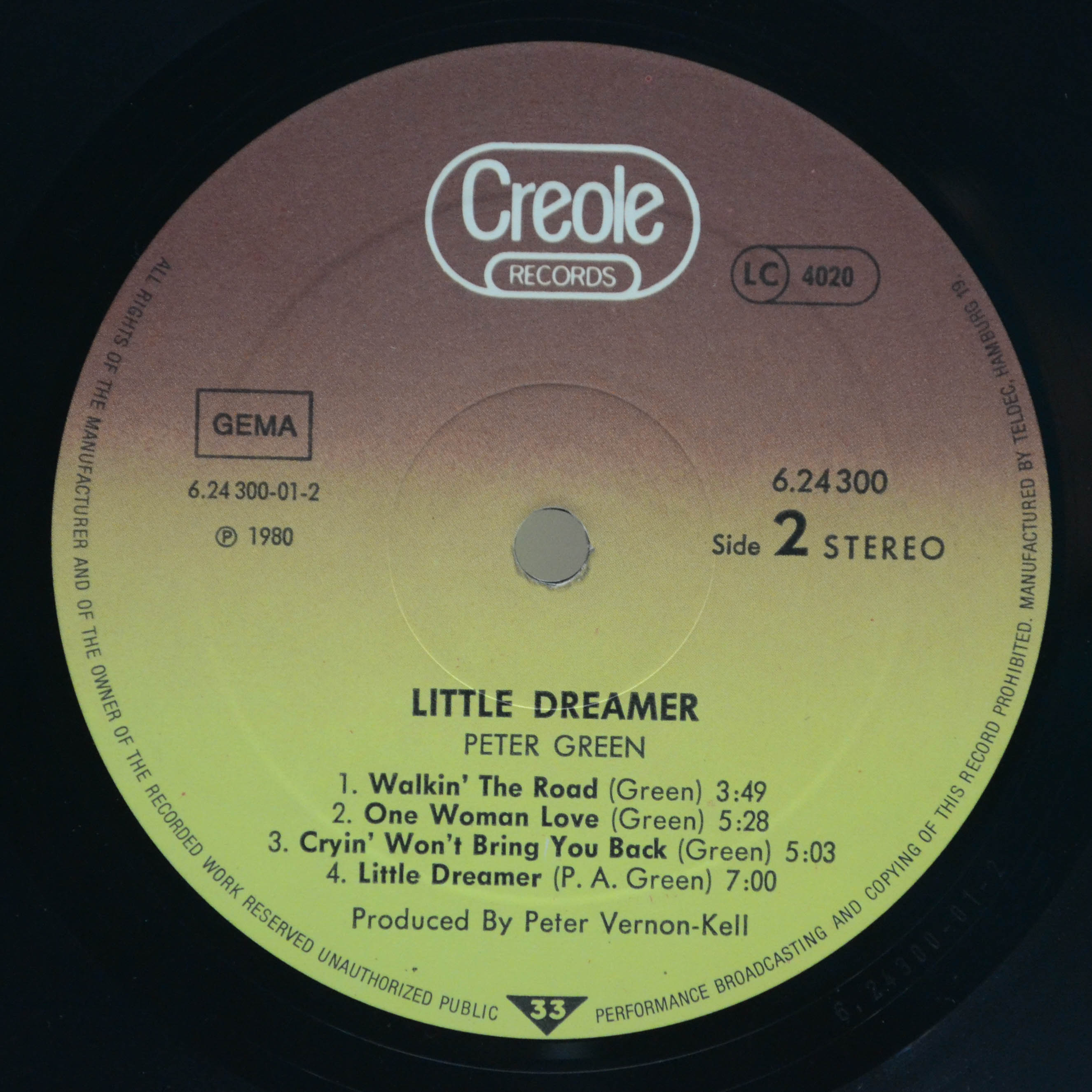 Peter Green — Little Dreamer, 1980
