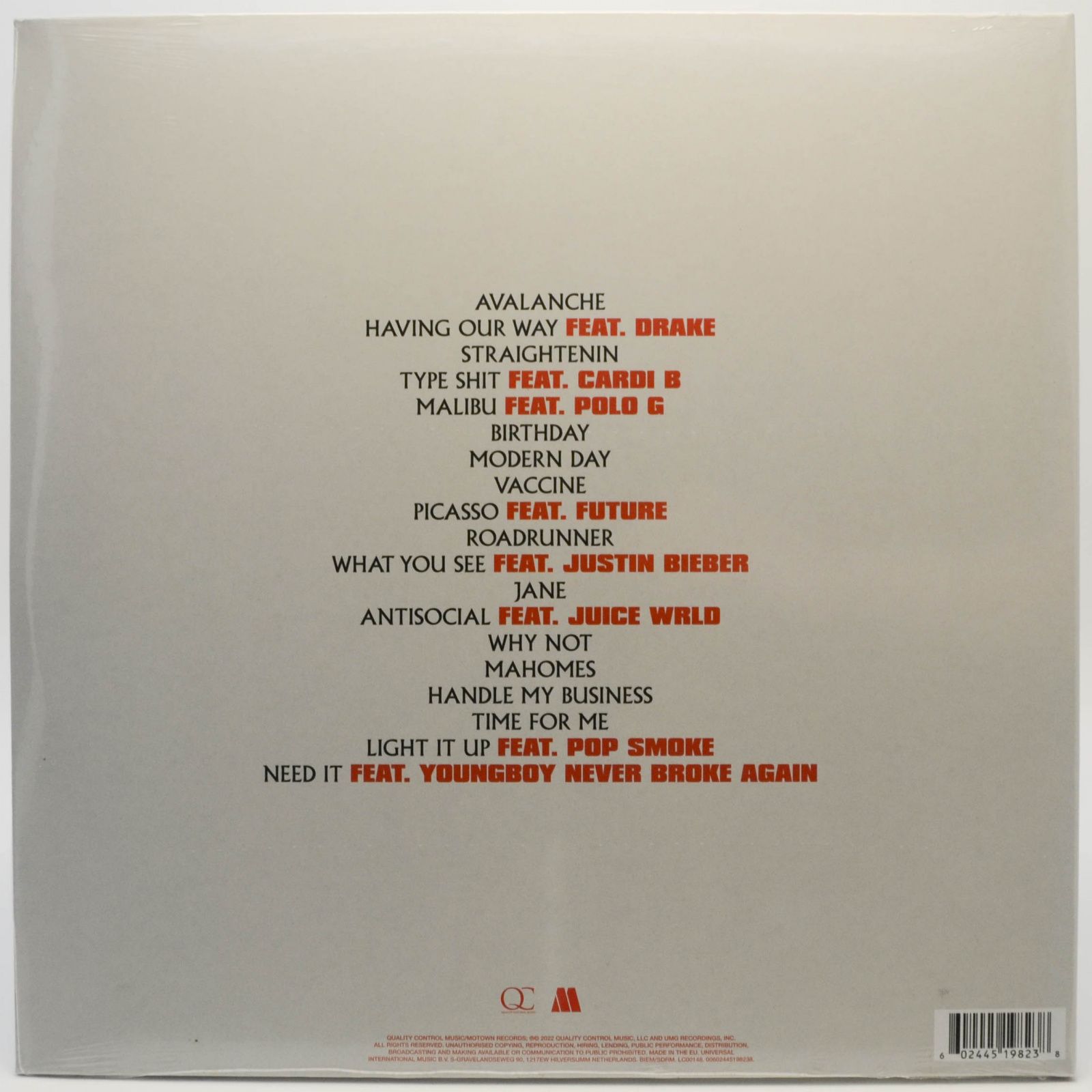 Виниловая пластинка Migos — Culture III (2LP), 2021