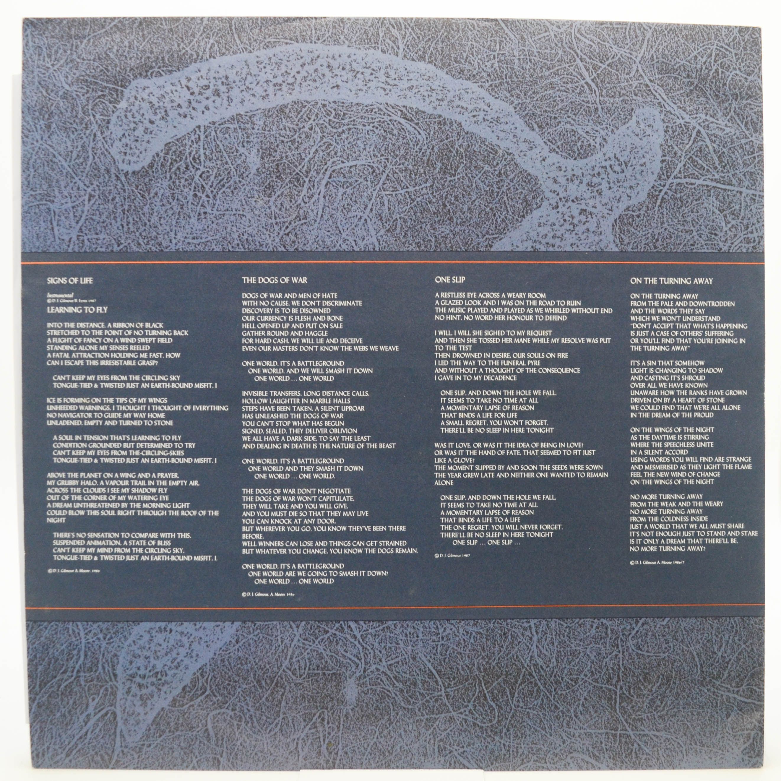 Виниловая пластинка Pink Floyd — A Momentary Lapse Of Reason, 1987