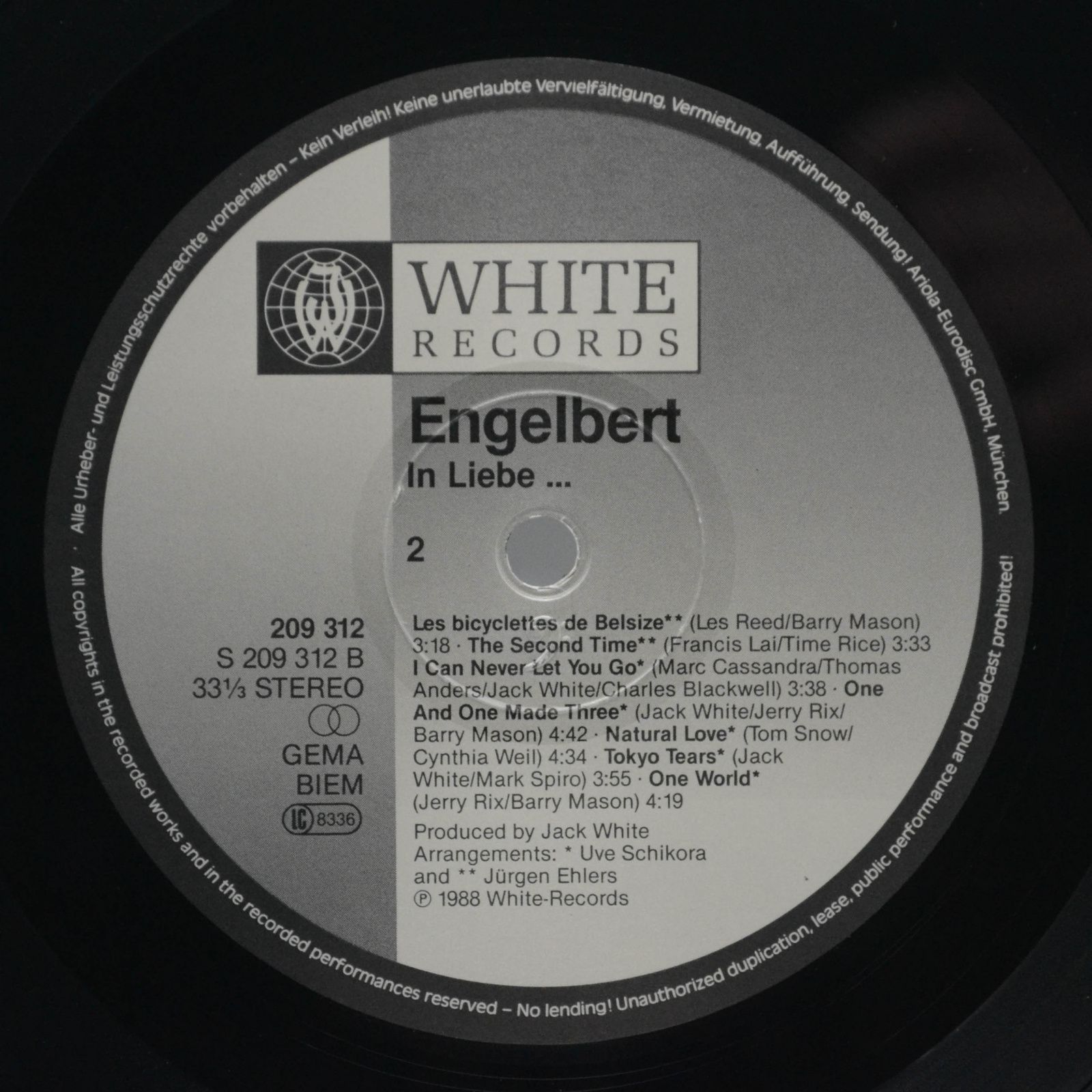 Engelbert — In Liebe, 1988