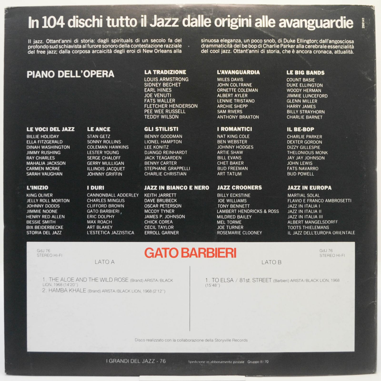 Виниловая пластинка Gato Barbieri — Gato Barbieri, 1980