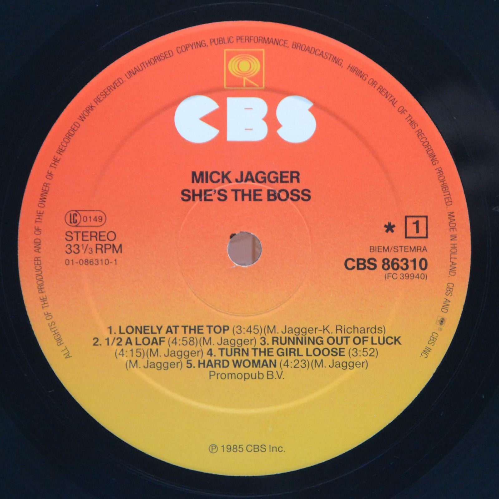 Mick Jagger — She's The Boss, 1985