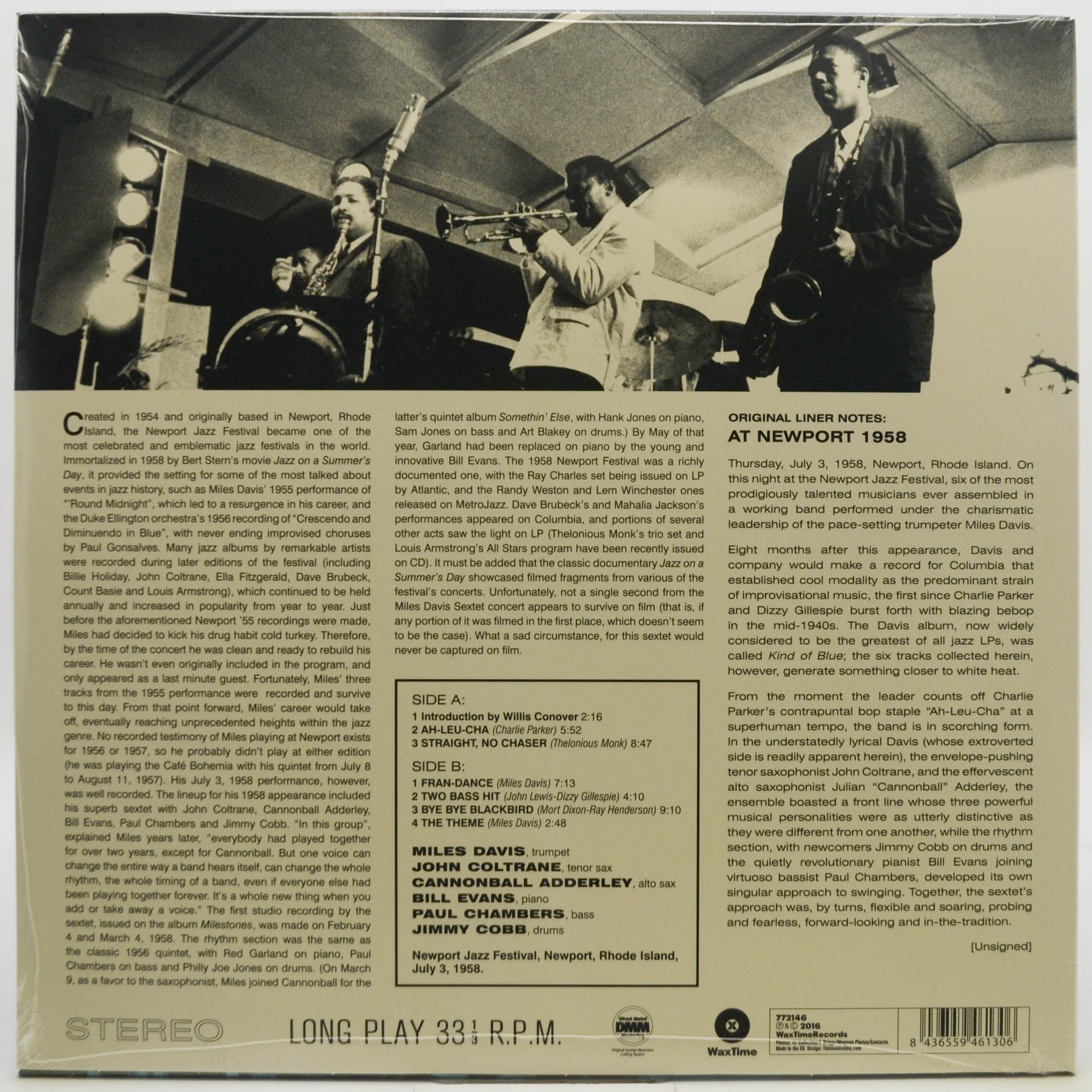 Виниловая пластинка Miles Davis Sextet — At Newport 1958, 2001