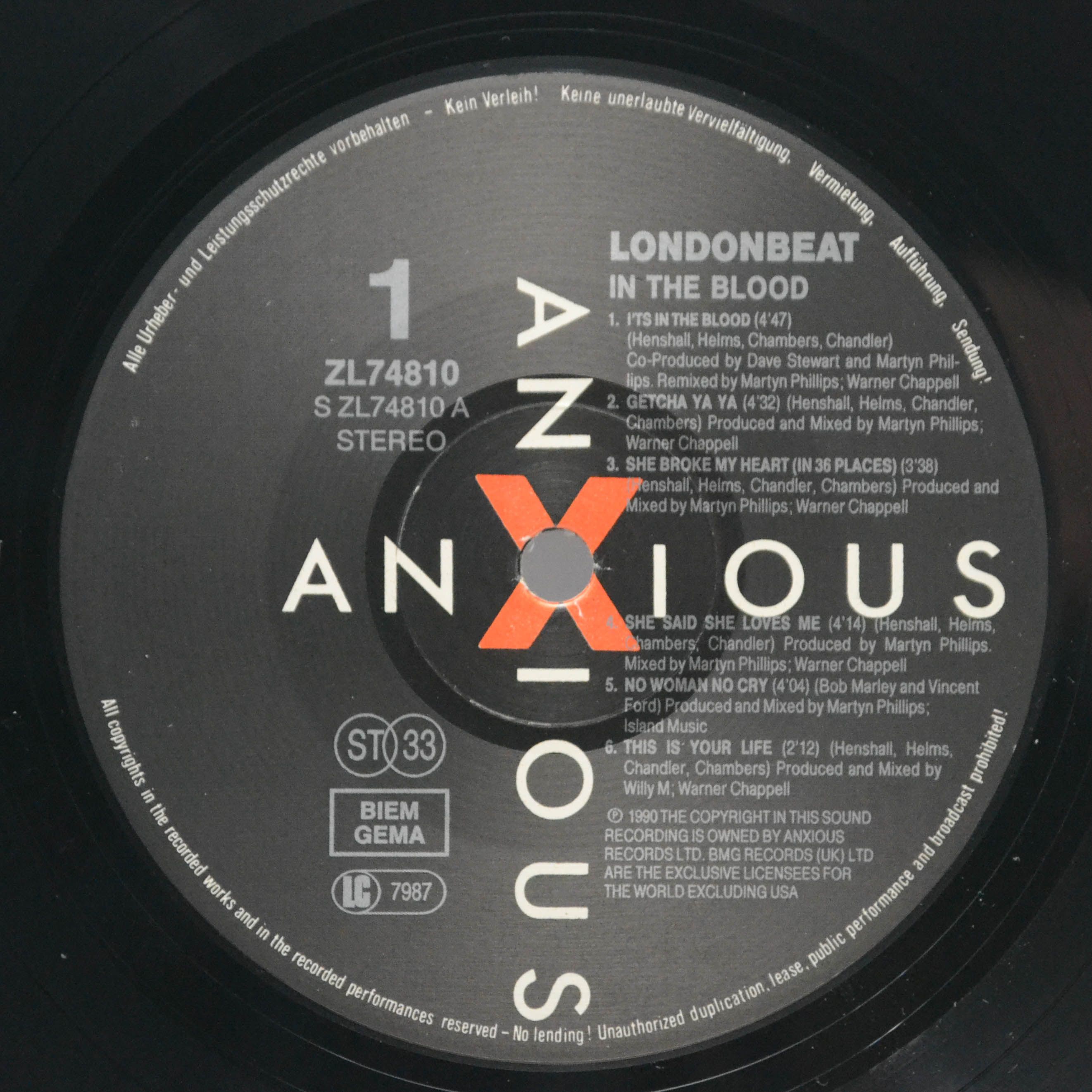 Виниловая пластинка Londonbeat — In The Blood, 1990