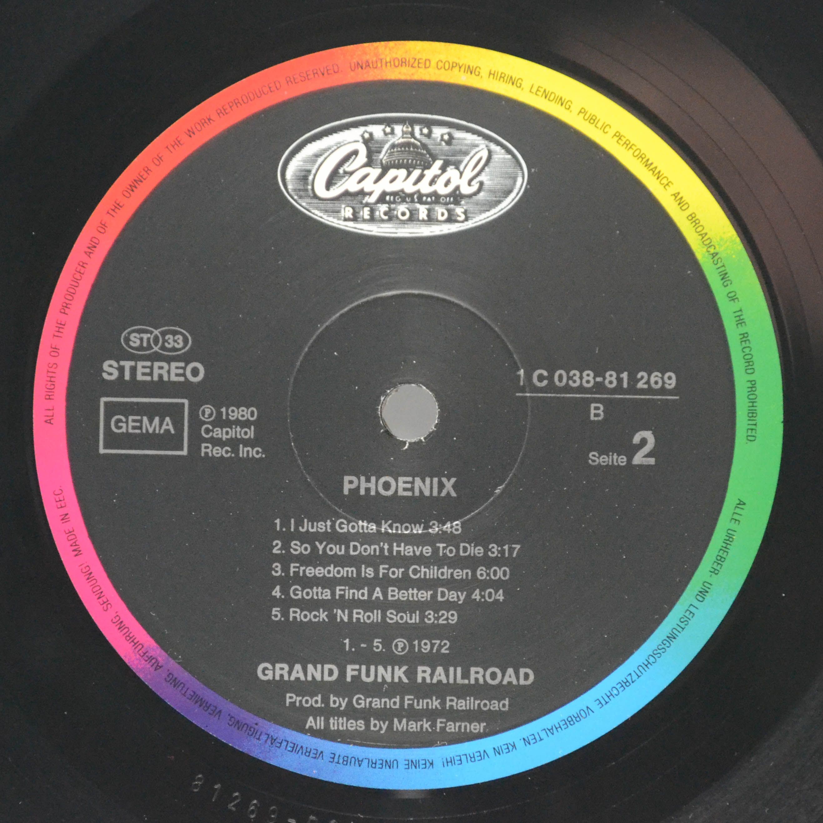 Виниловая пластинка Grand Funk — Phoenix, 1972