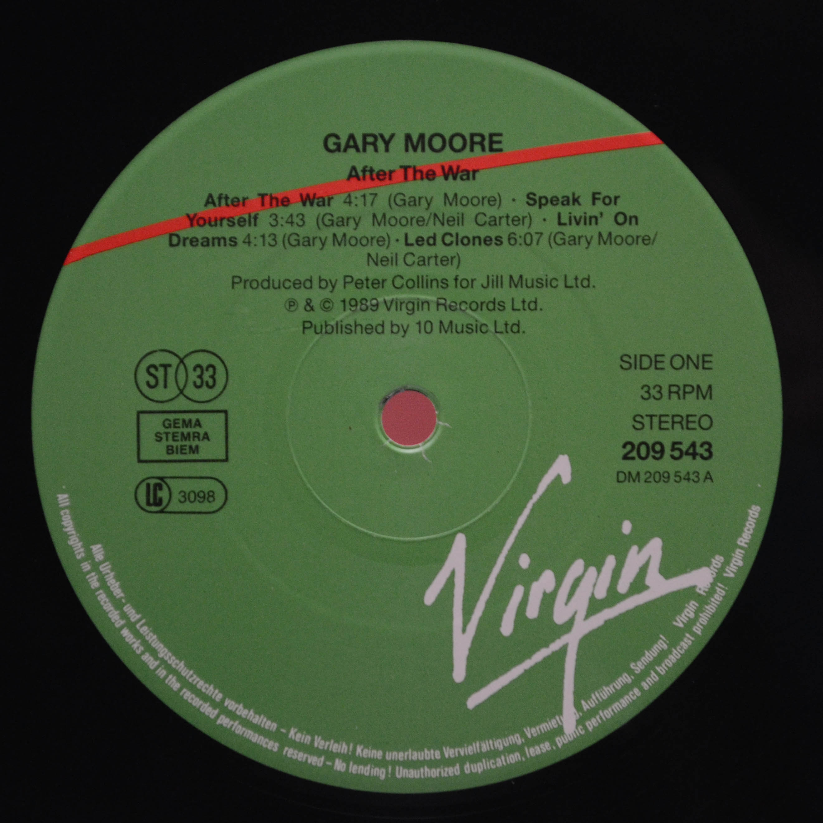 Виниловая пластинка Gary Moore — After The War, 1989