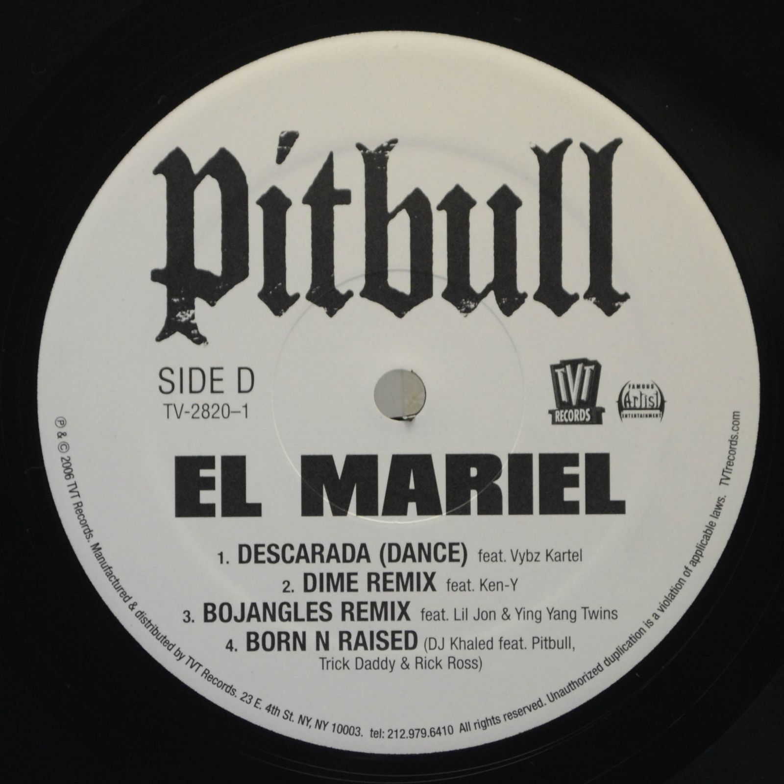 Виниловая пластинка Pitbull — El Mariel, 2006