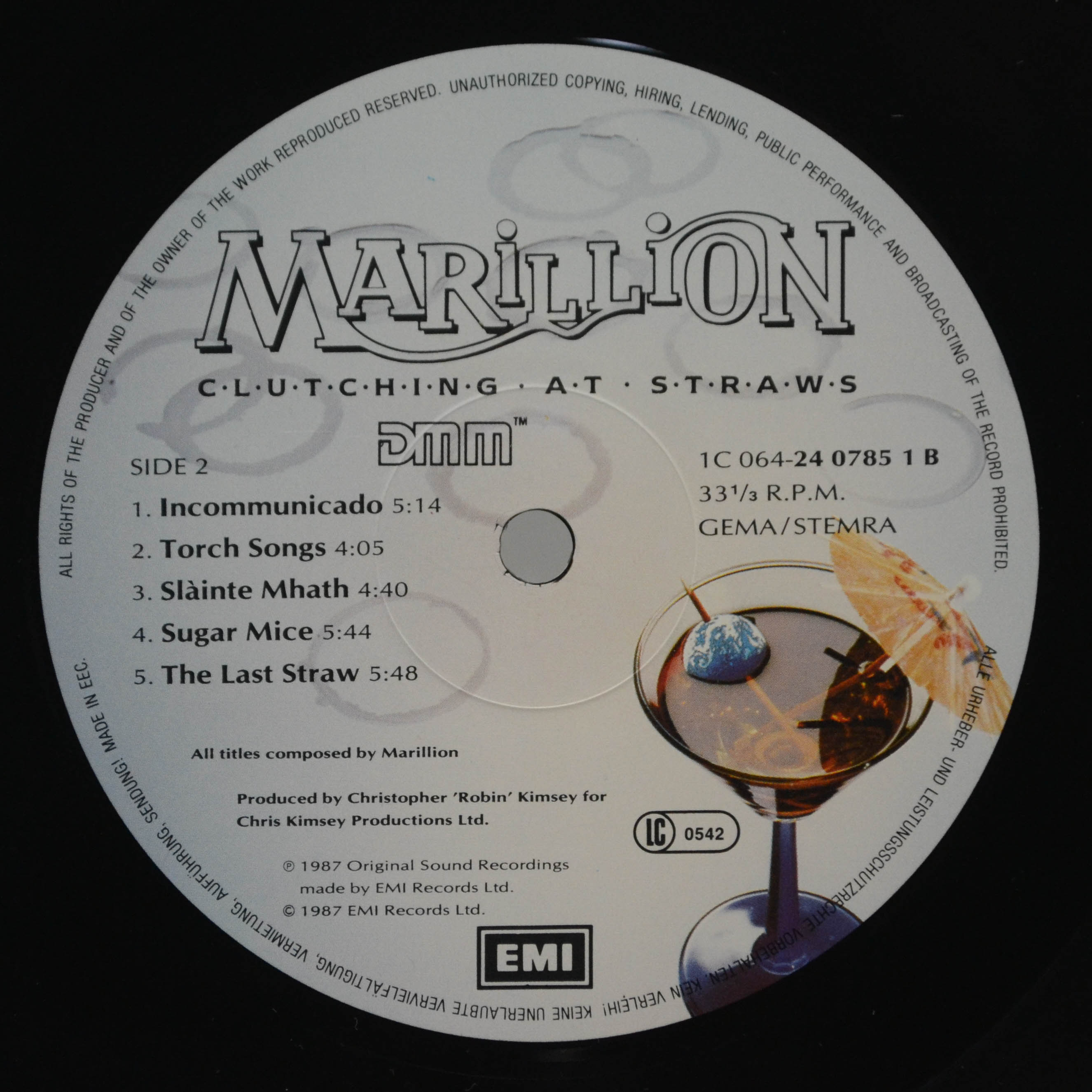 Marillion — Clutching At Straws, 1987