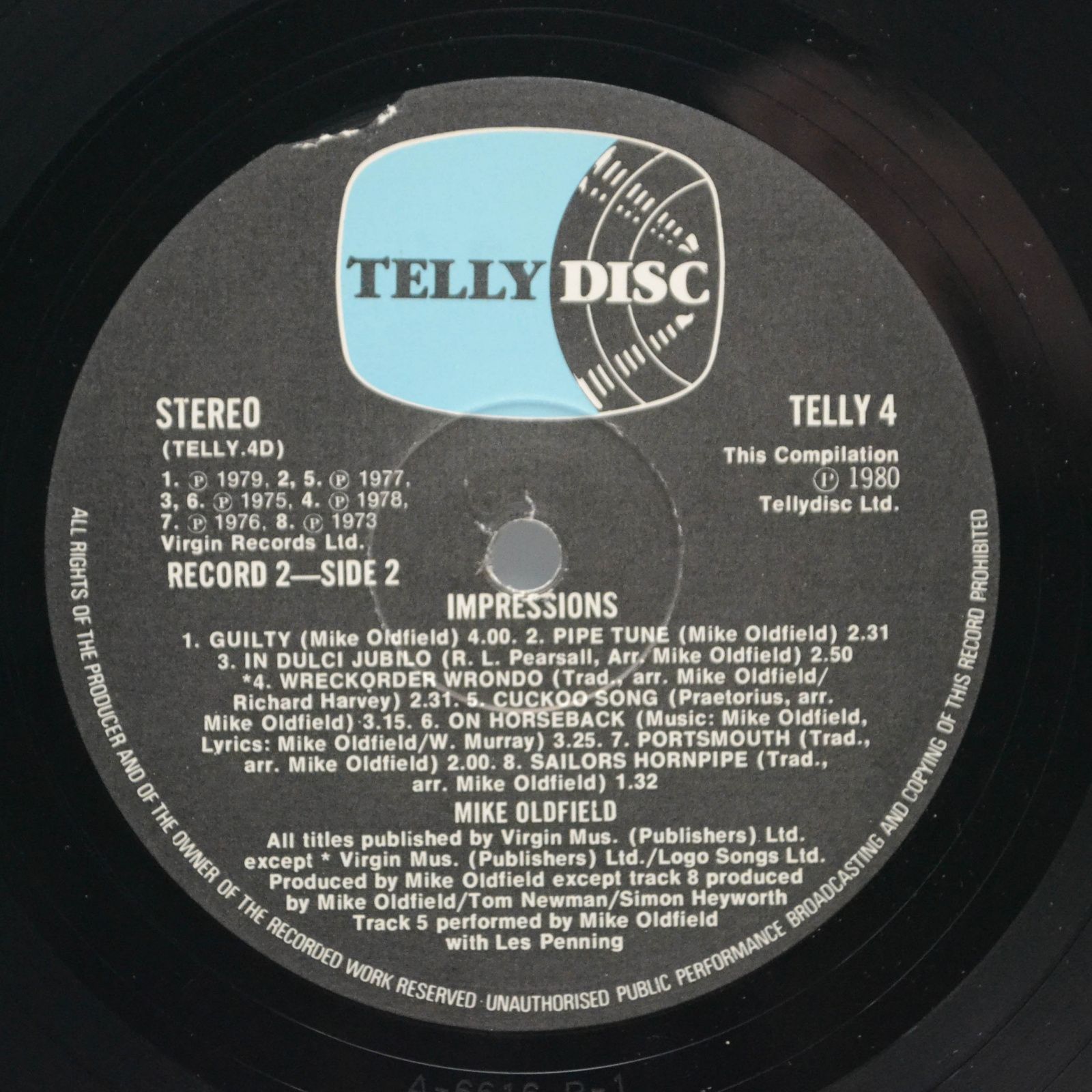 Mike Oldfield — Impressions (2LP, UK), 1980