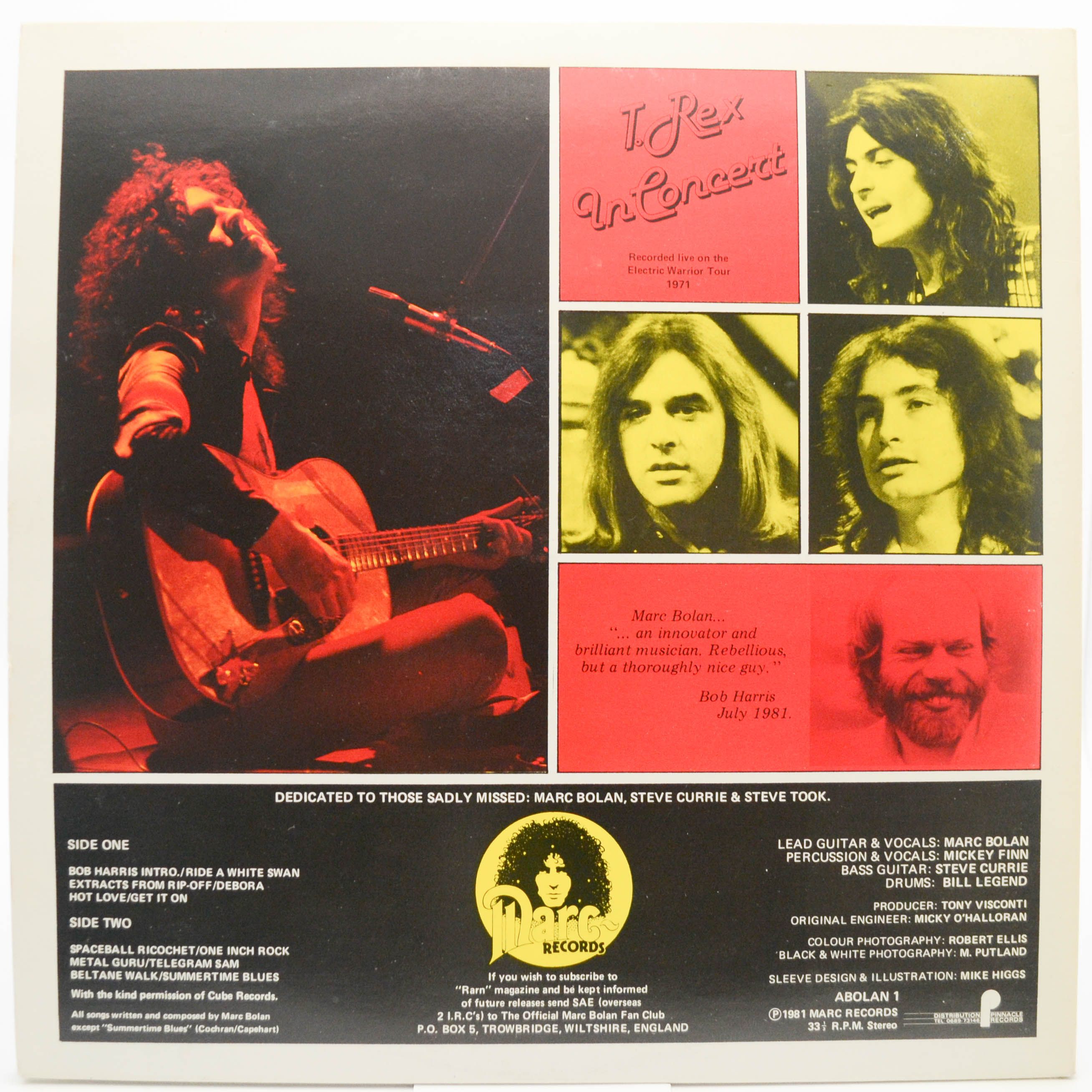 T. Rex — T. Rex In Concert (UK), 1981