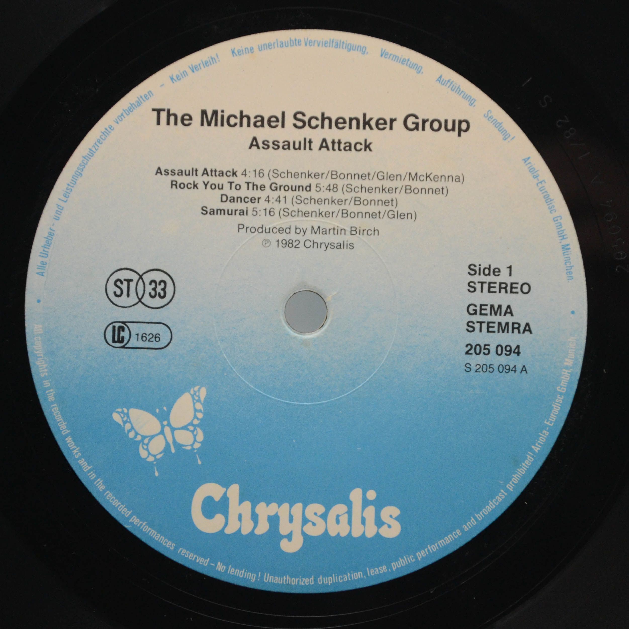 Виниловая пластинка Michael Schenker Group — Assault Attack, 1982