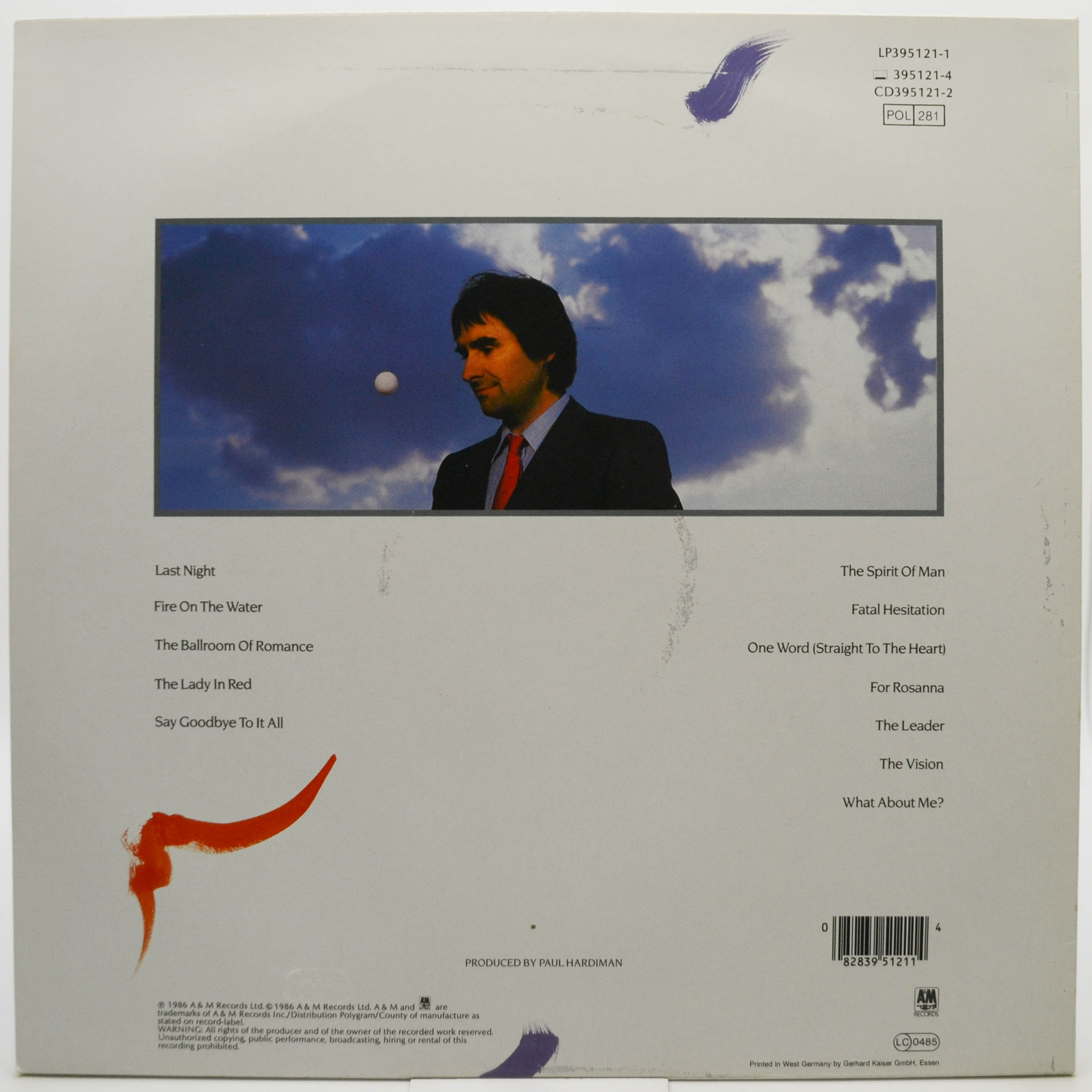 Виниловая пластинка Chris de Burgh — Into The Light, 1986