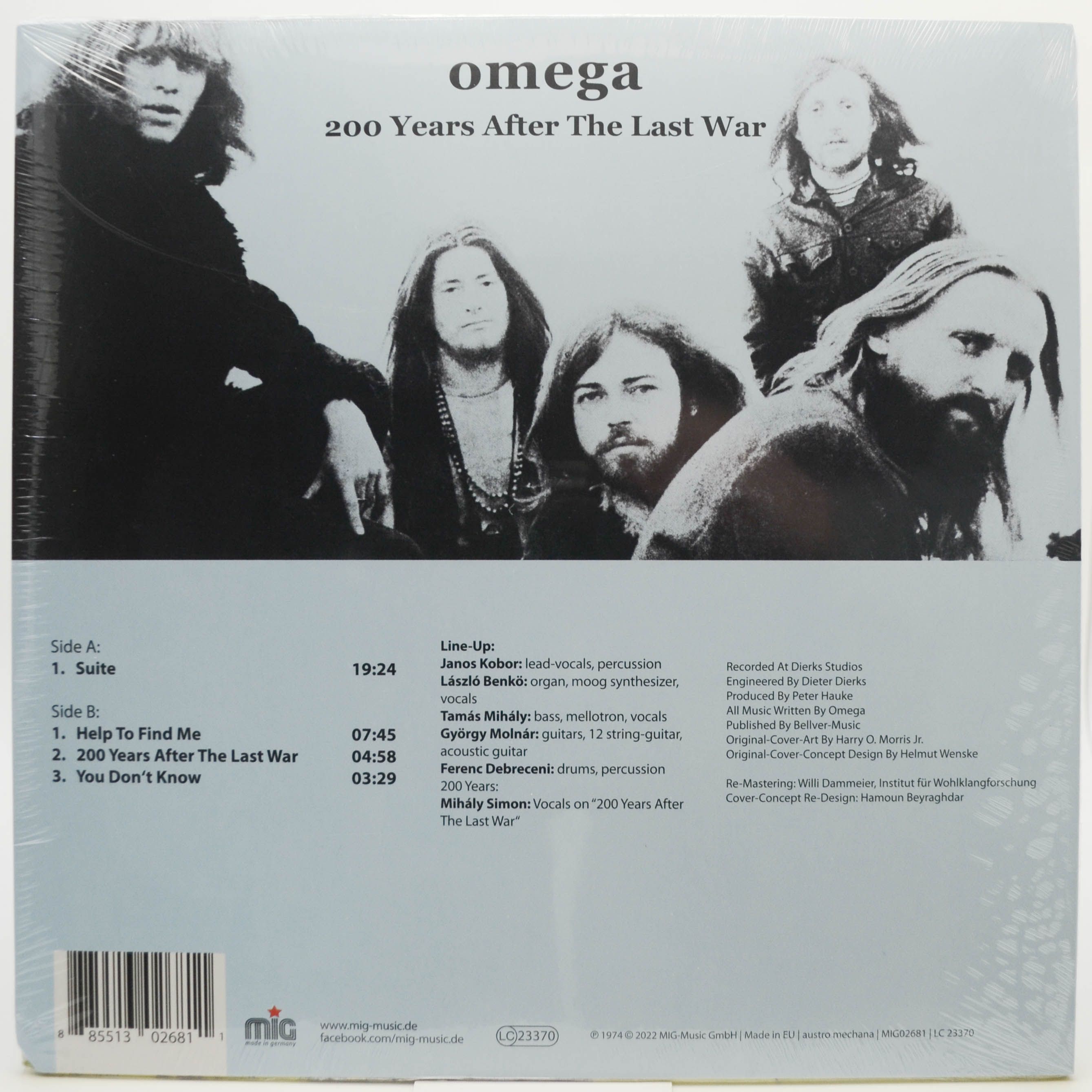 Виниловая пластинка Omega — 200 Years After The Last War, 1974