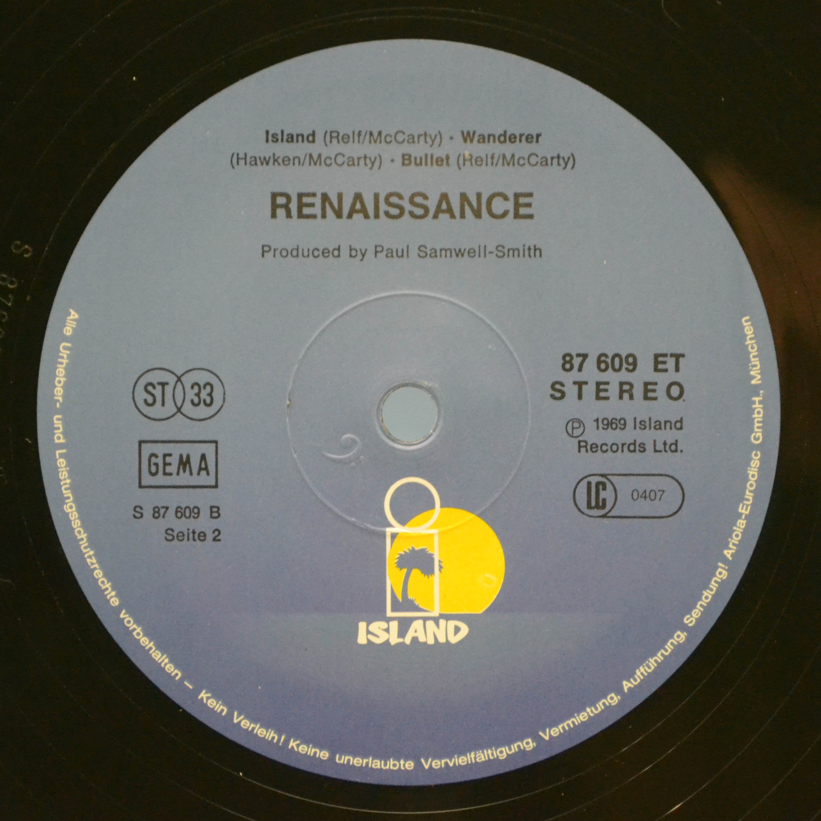 Виниловая пластинка Renaissance — Renaissance, 1969