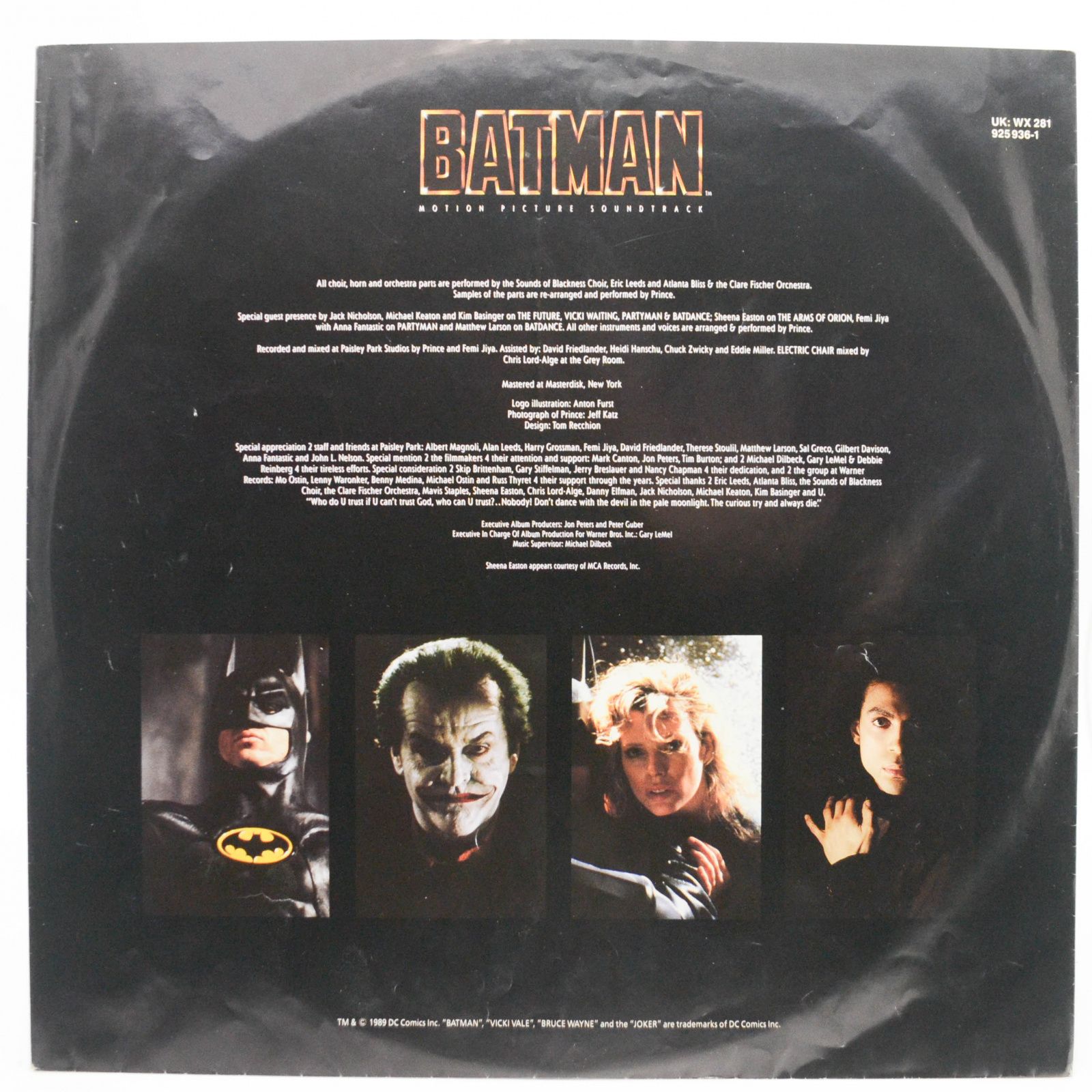 Виниловая пластинка Prince — Batman™ (Motion Picture Soundtrack), 1989