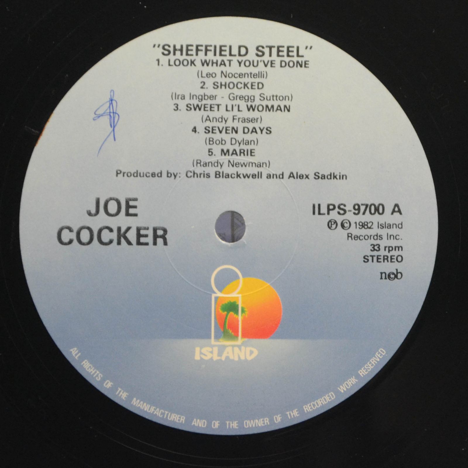 Joe Cocker — Sheffield Steel, 1982