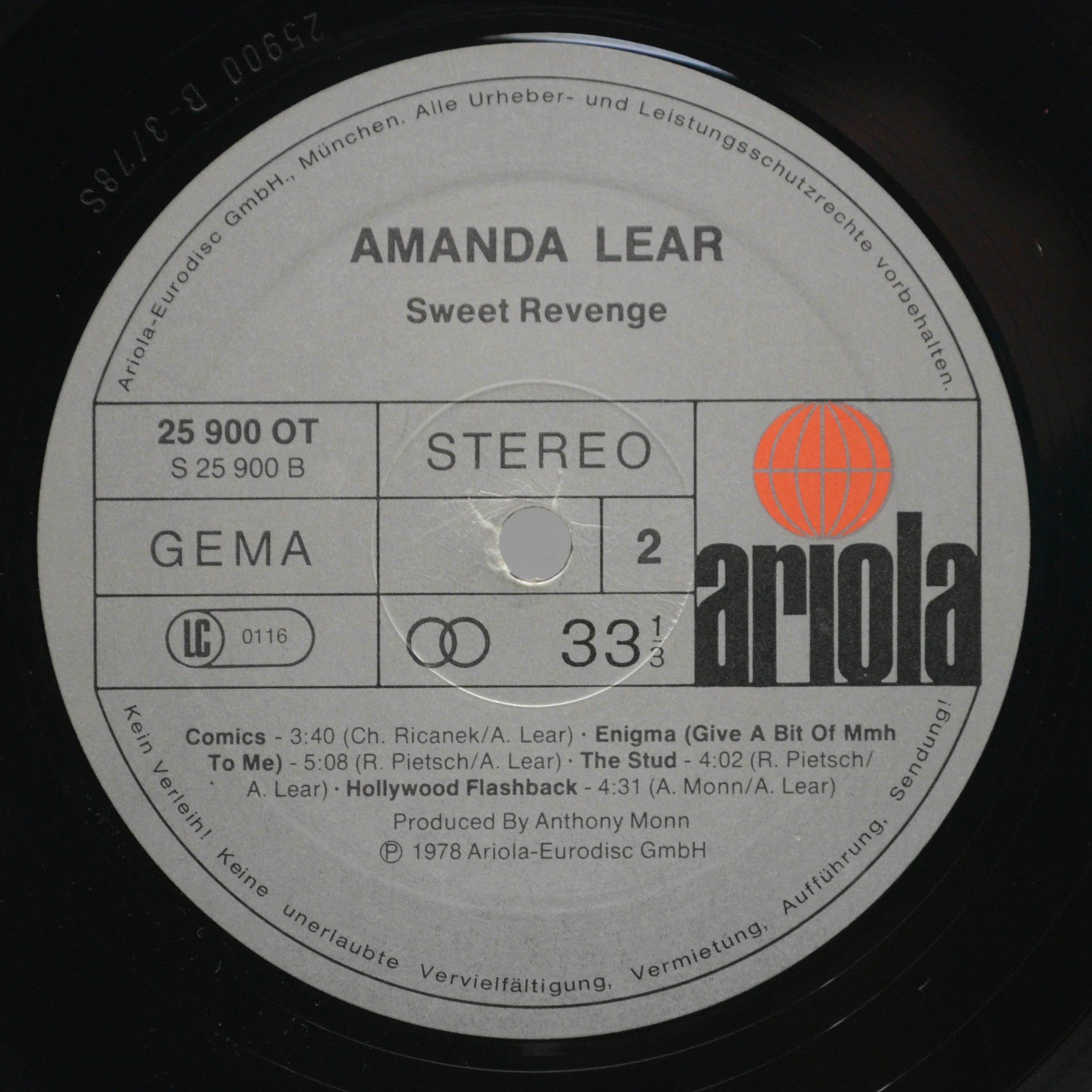Виниловая пластинка Amanda Lear — Sweet Revenge (poster), 1978