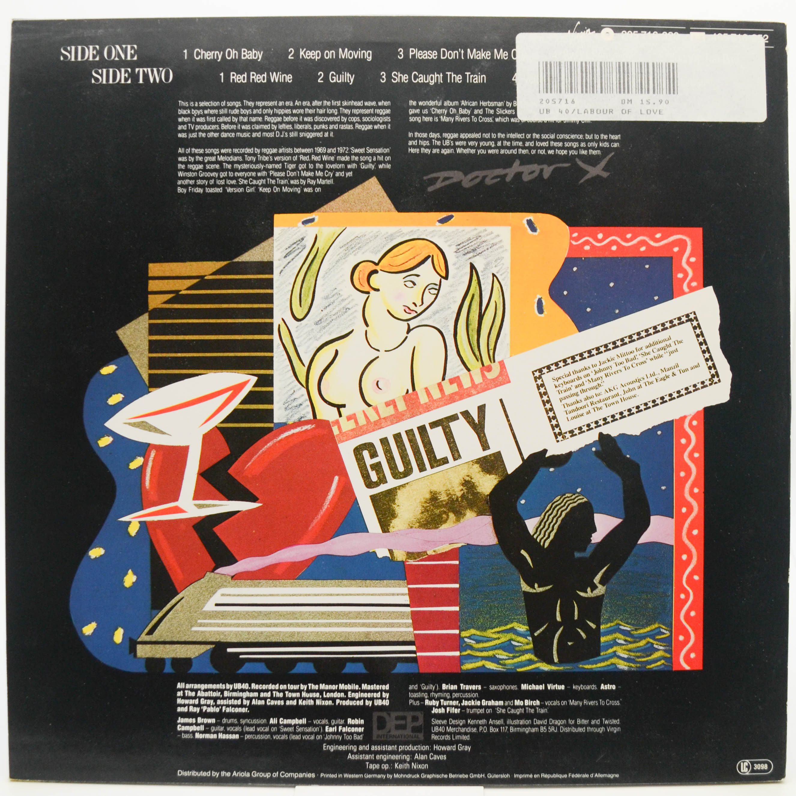 Виниловая пластинка UB40 — Labour Of Love, 1983