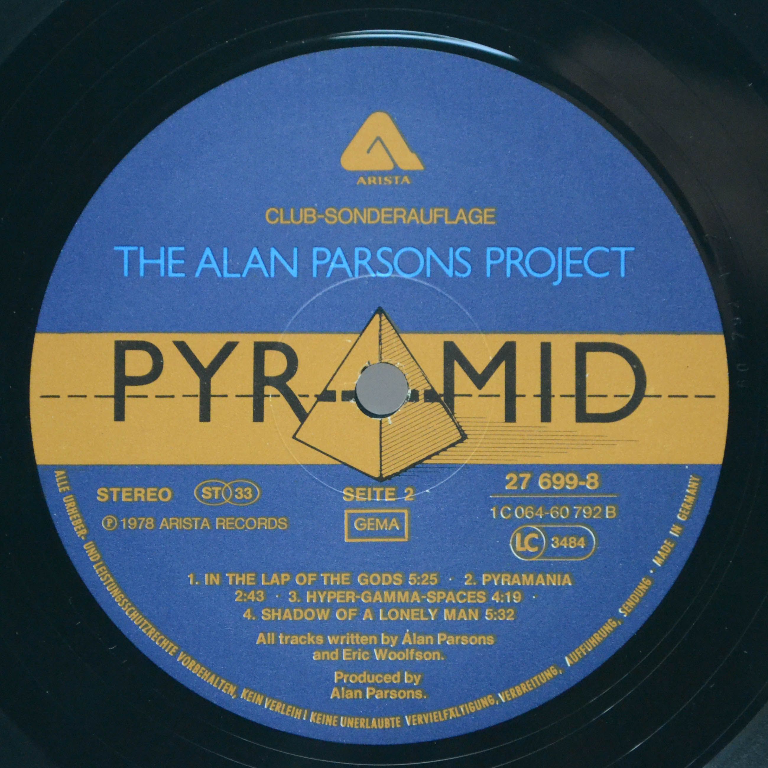 Виниловая пластинка The Alan Parsons Project — Pyramid, 1978