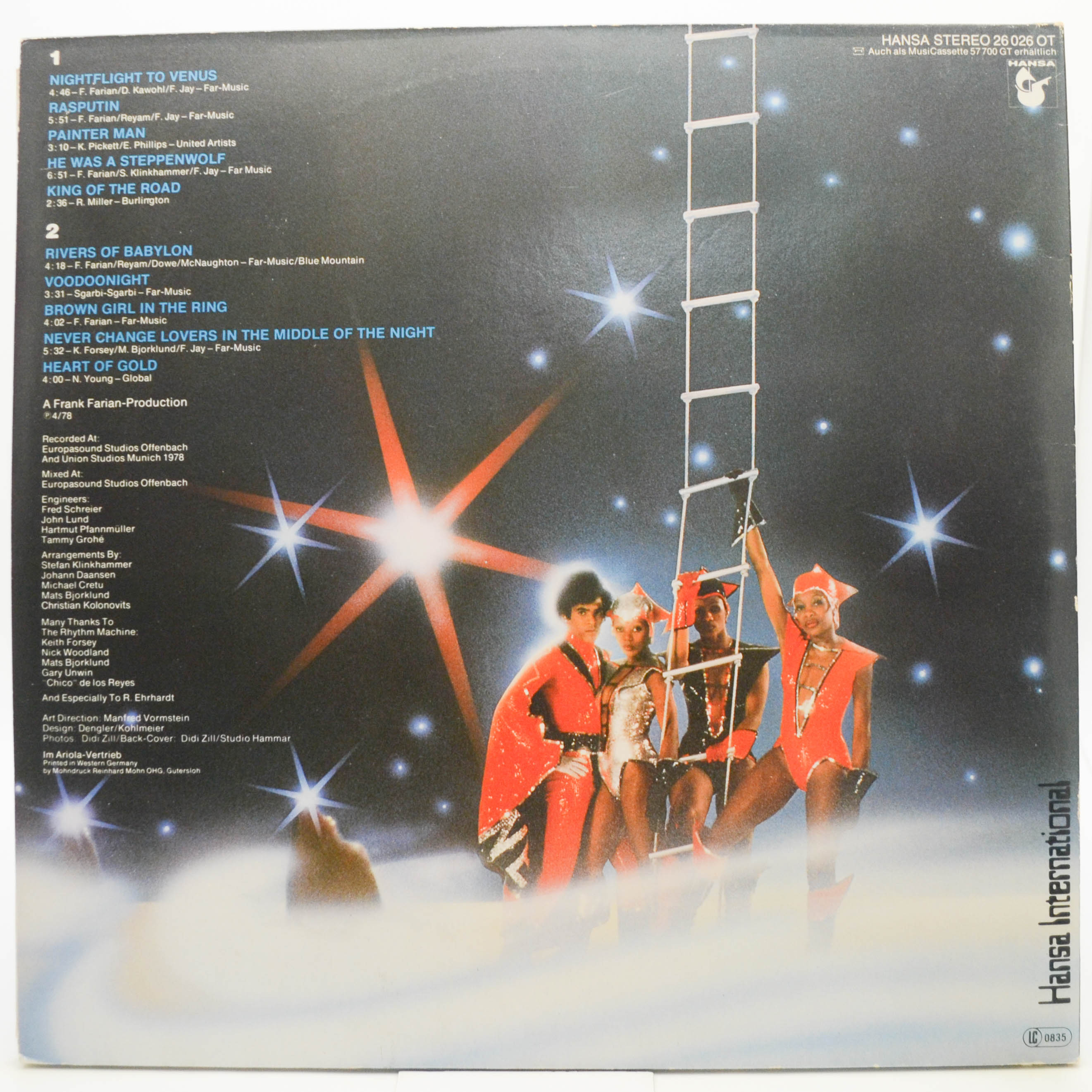 Boney M. — Nightflight To Venus (postcards), 1978