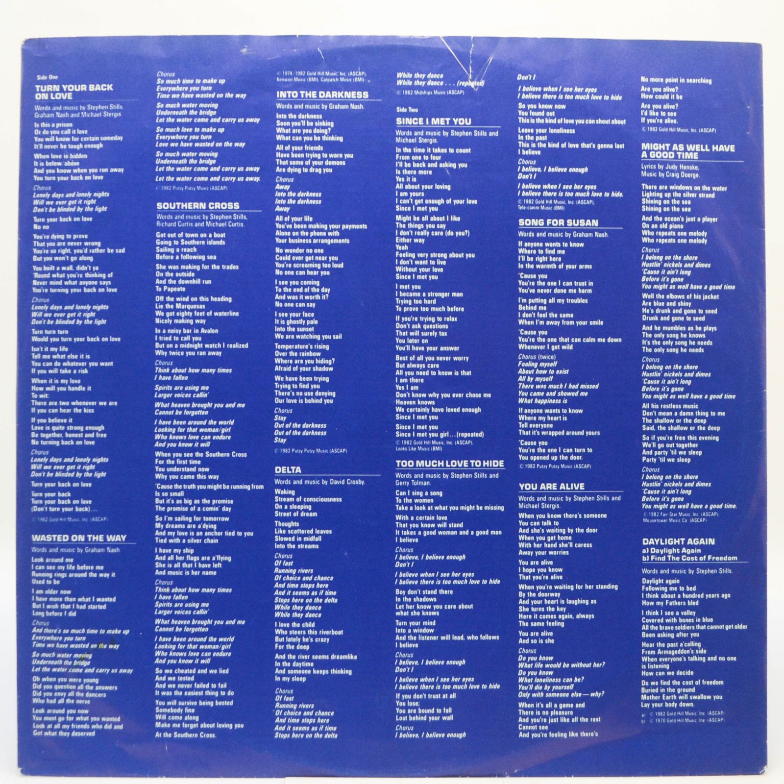 Crosby, Stills & Nash — Daylight Again, 1982