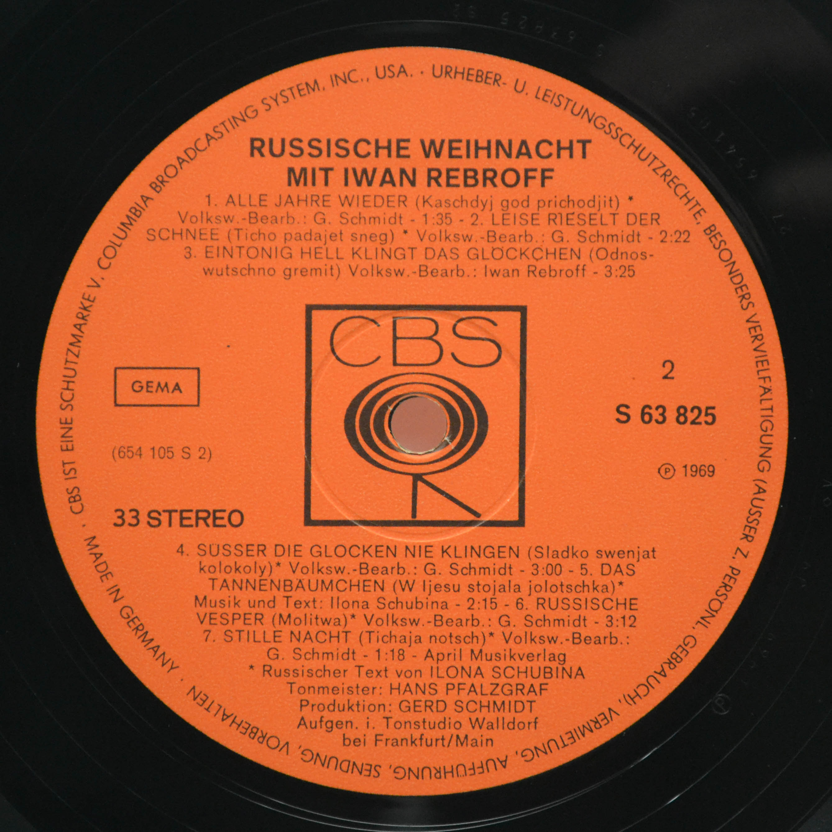 Виниловая пластинка Ivan Rebroff — Russische Weihnacht Mit Ivan Rebroff, 1969