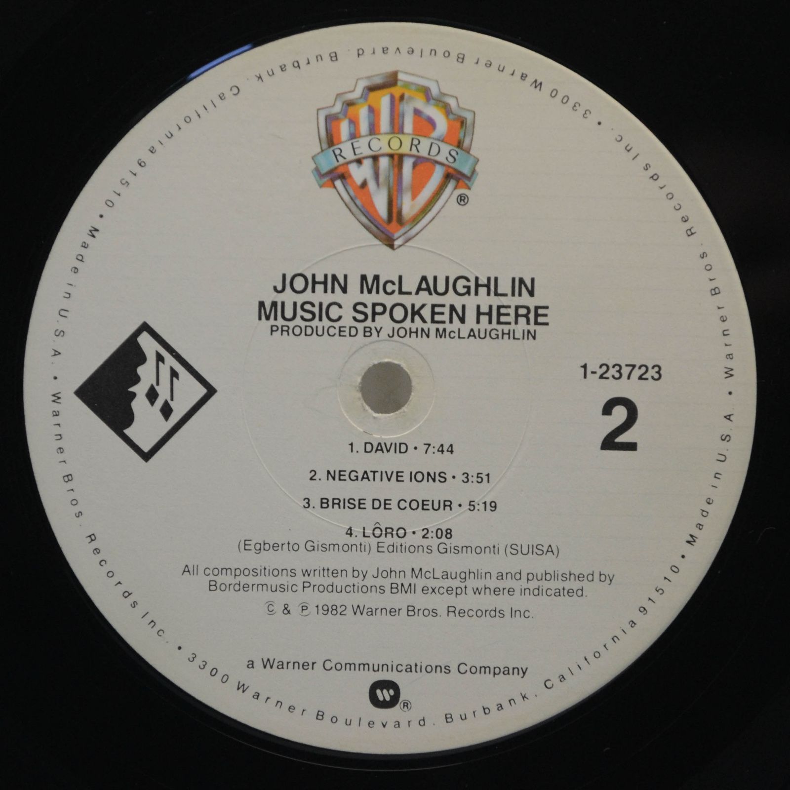 Виниловая пластинка John McLaughlin — Music Spoken Here (USA), 1982