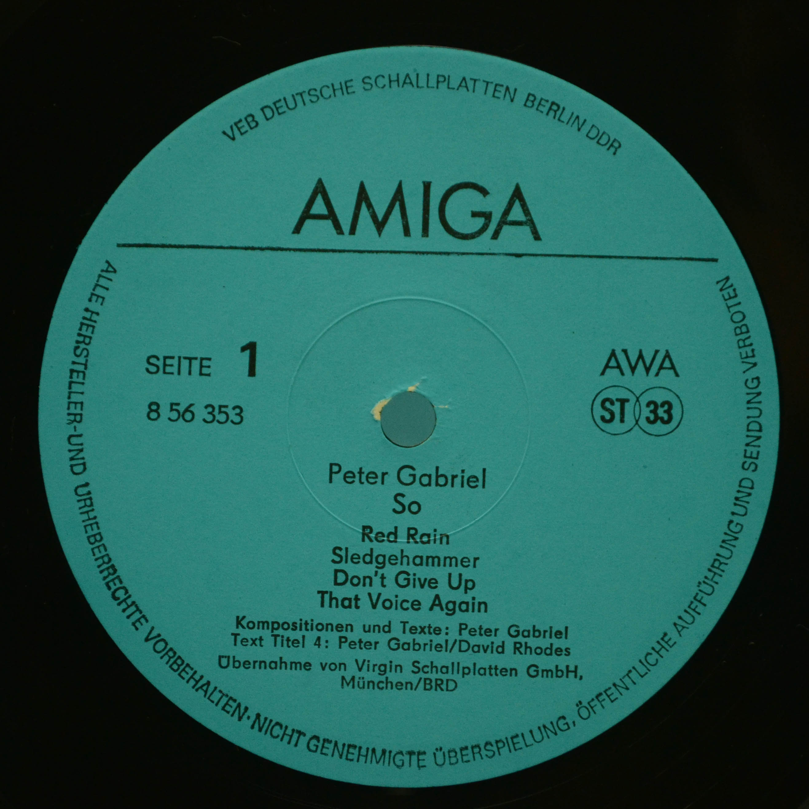 Peter Gabriel — So, 1988