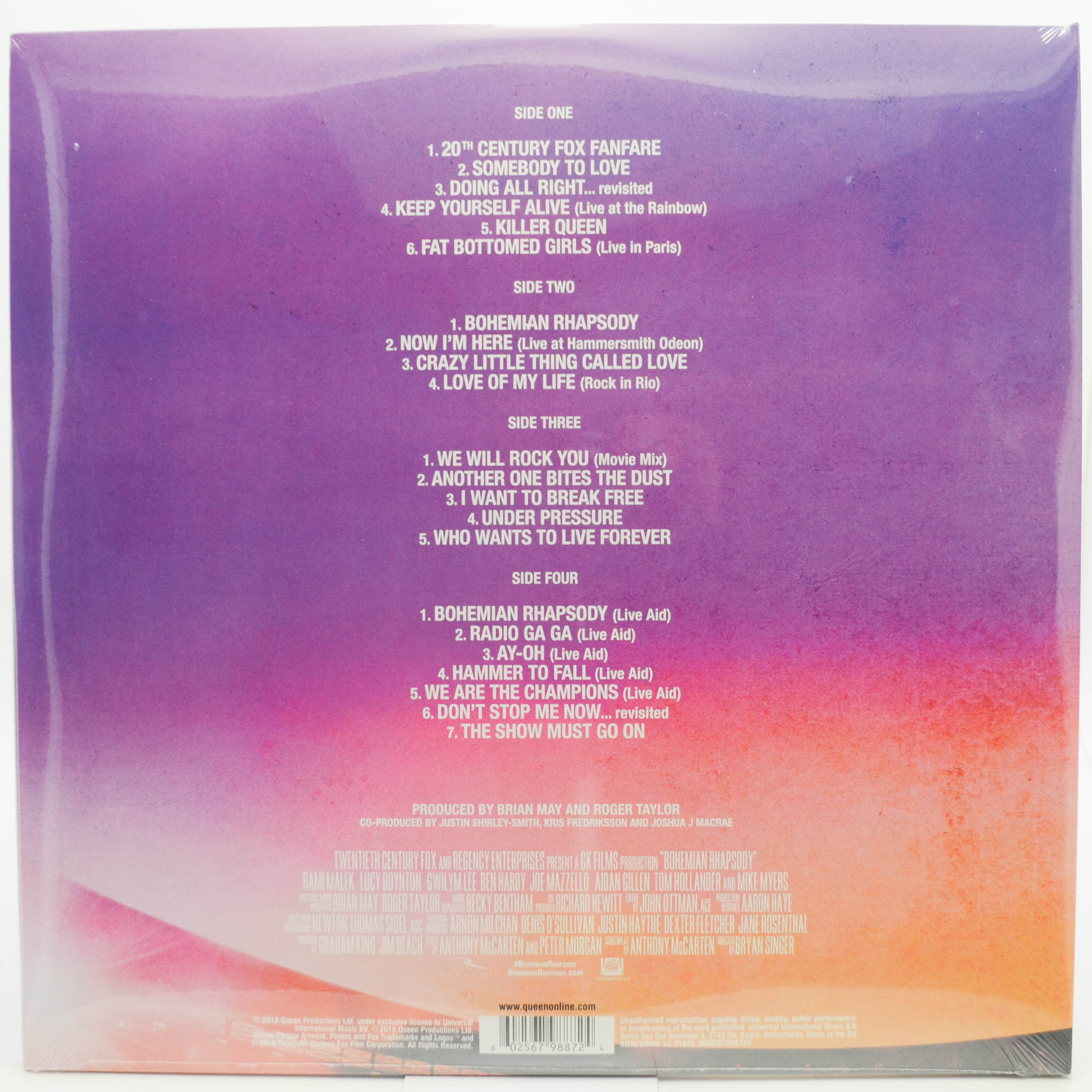 Виниловая пластинка Queen — Bohemian Rhapsody (The Original Soundtrack) (2LP), 2019