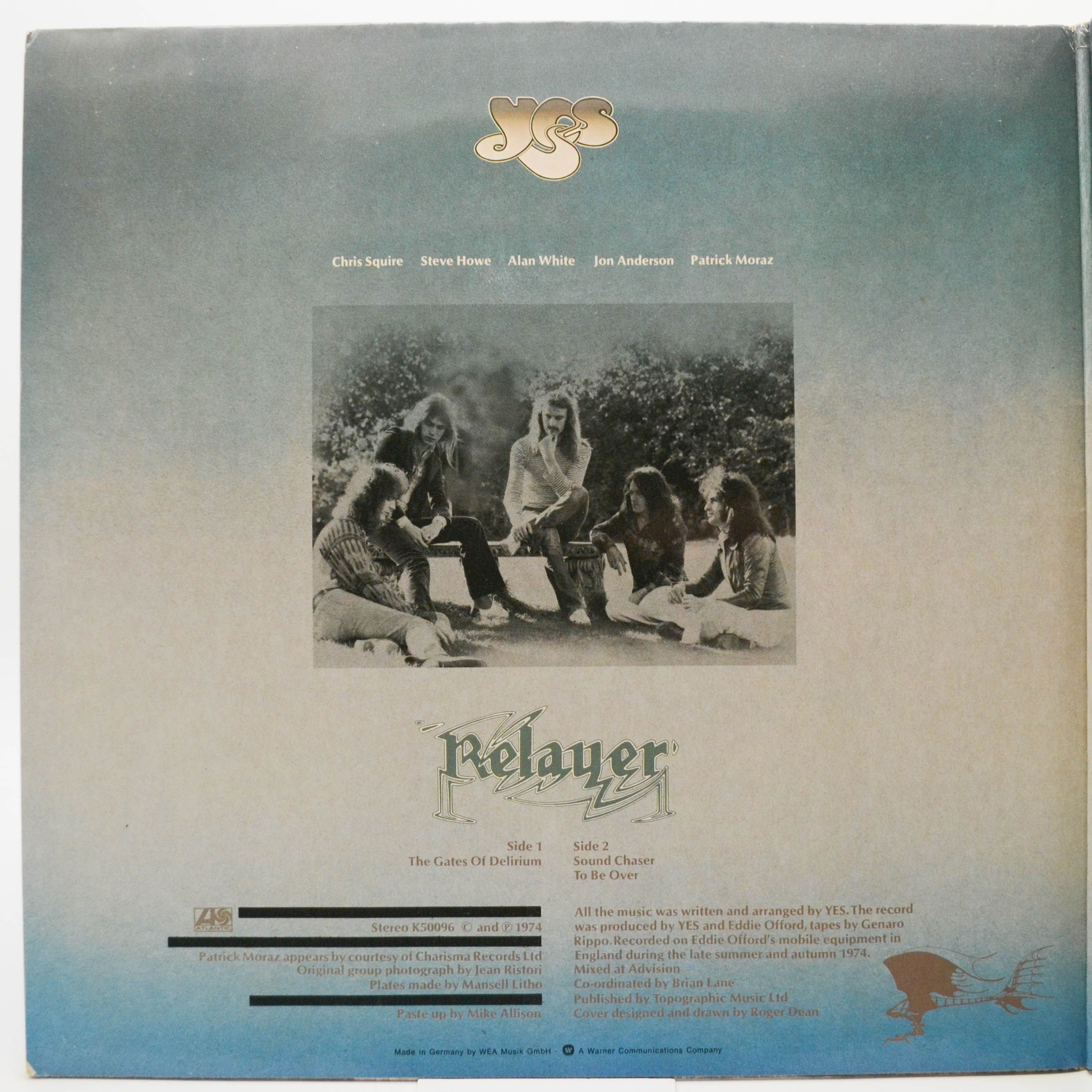 Виниловая пластинка Yes — Relayer, 1974