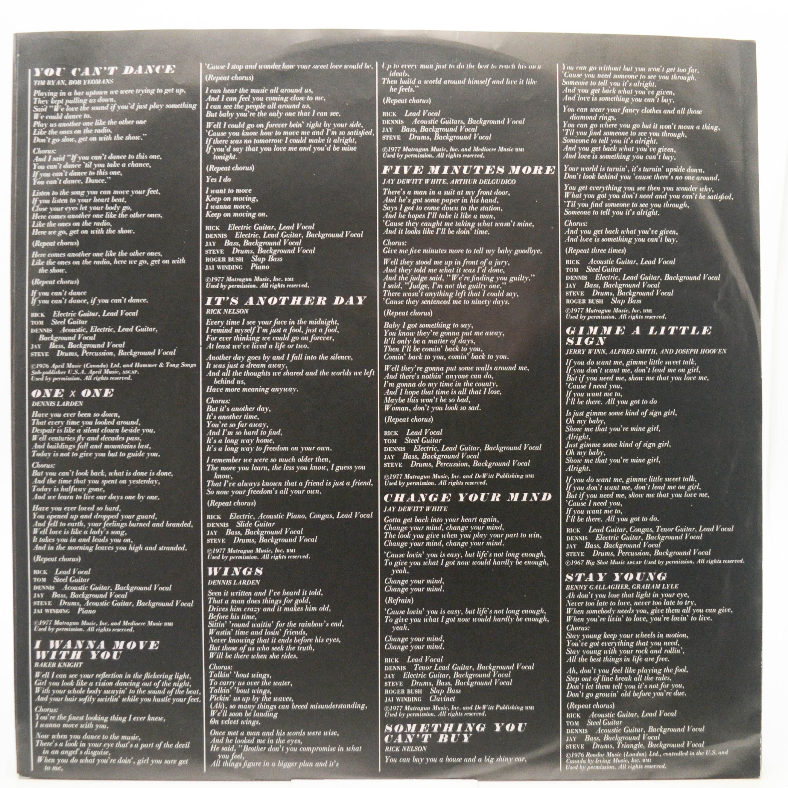 Виниловая пластинка Rick Nelson — Intakes, 1977
