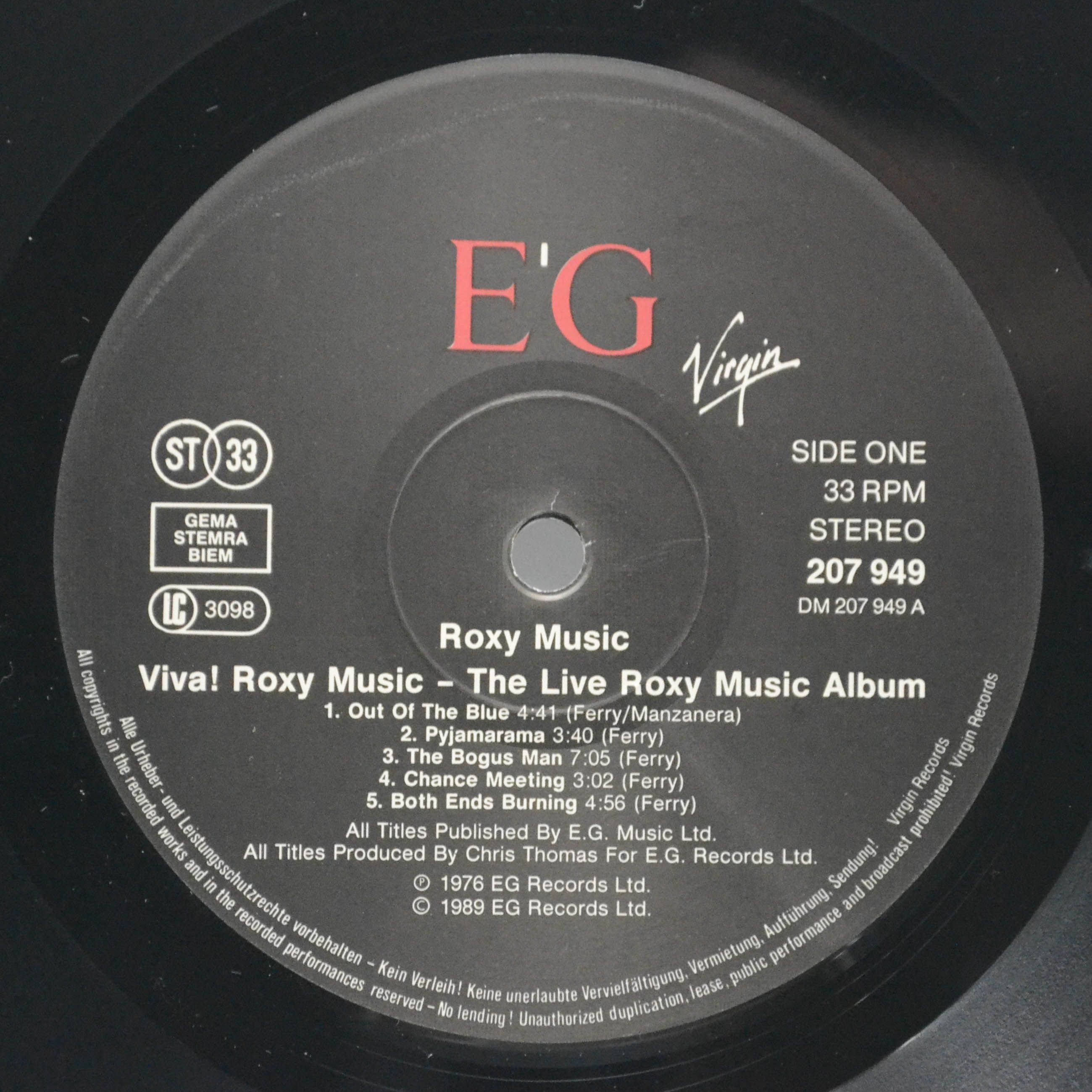 Виниловая пластинка Roxy Music — Viva ! The Live Roxy Music, 1976