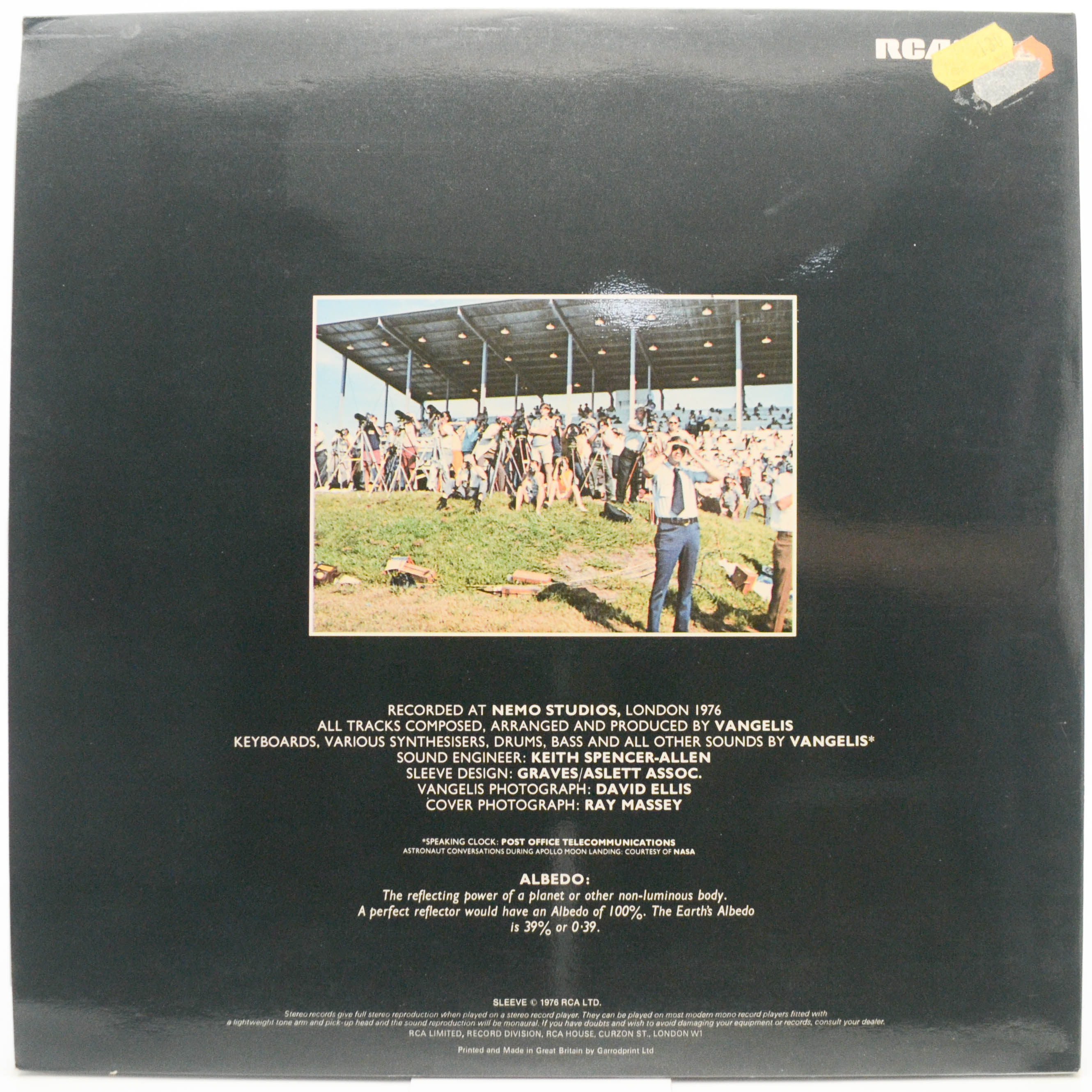 Vangelis — Albedo 0.39 (UK), 1976