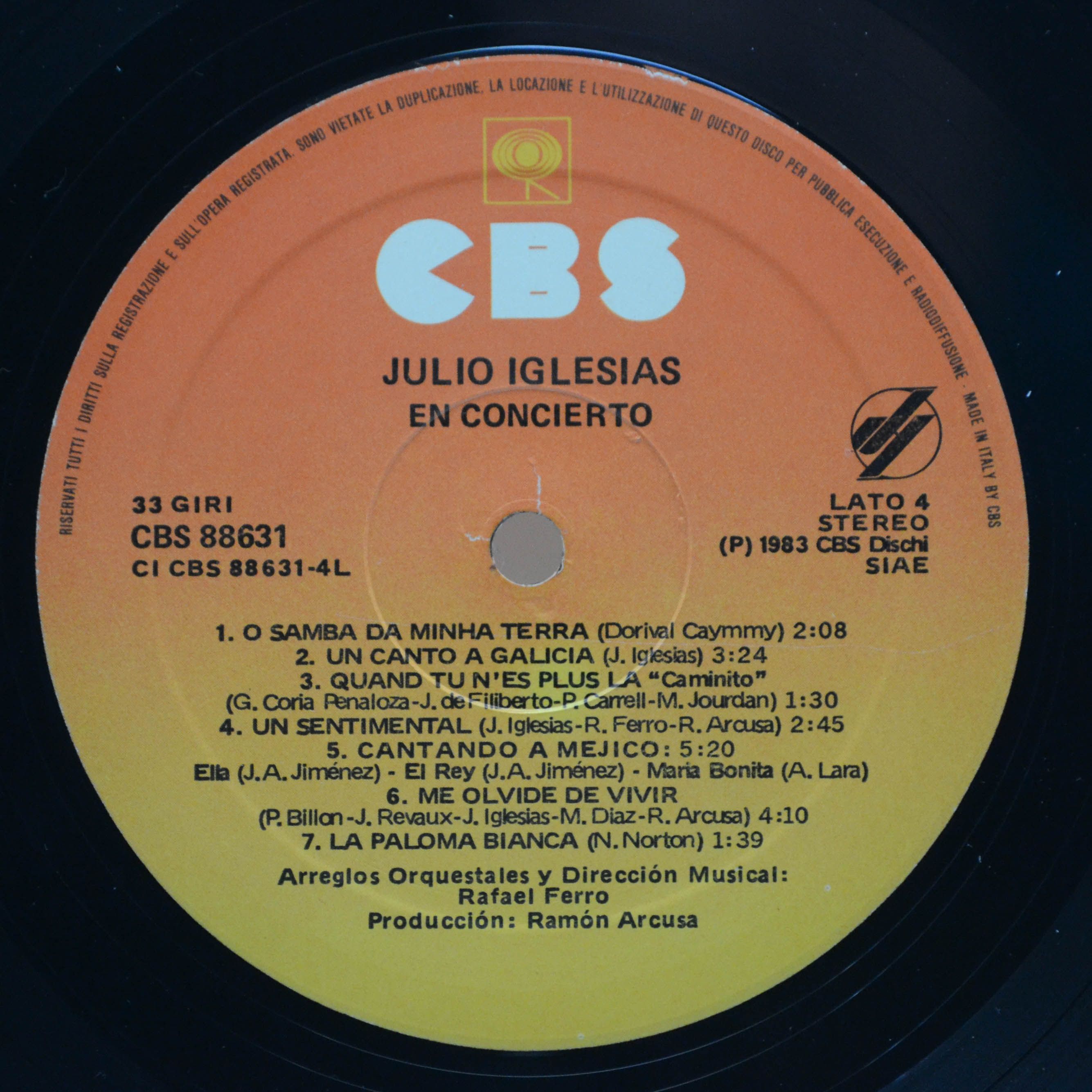 Julio Iglesias — En Concierto (2LP), 1983