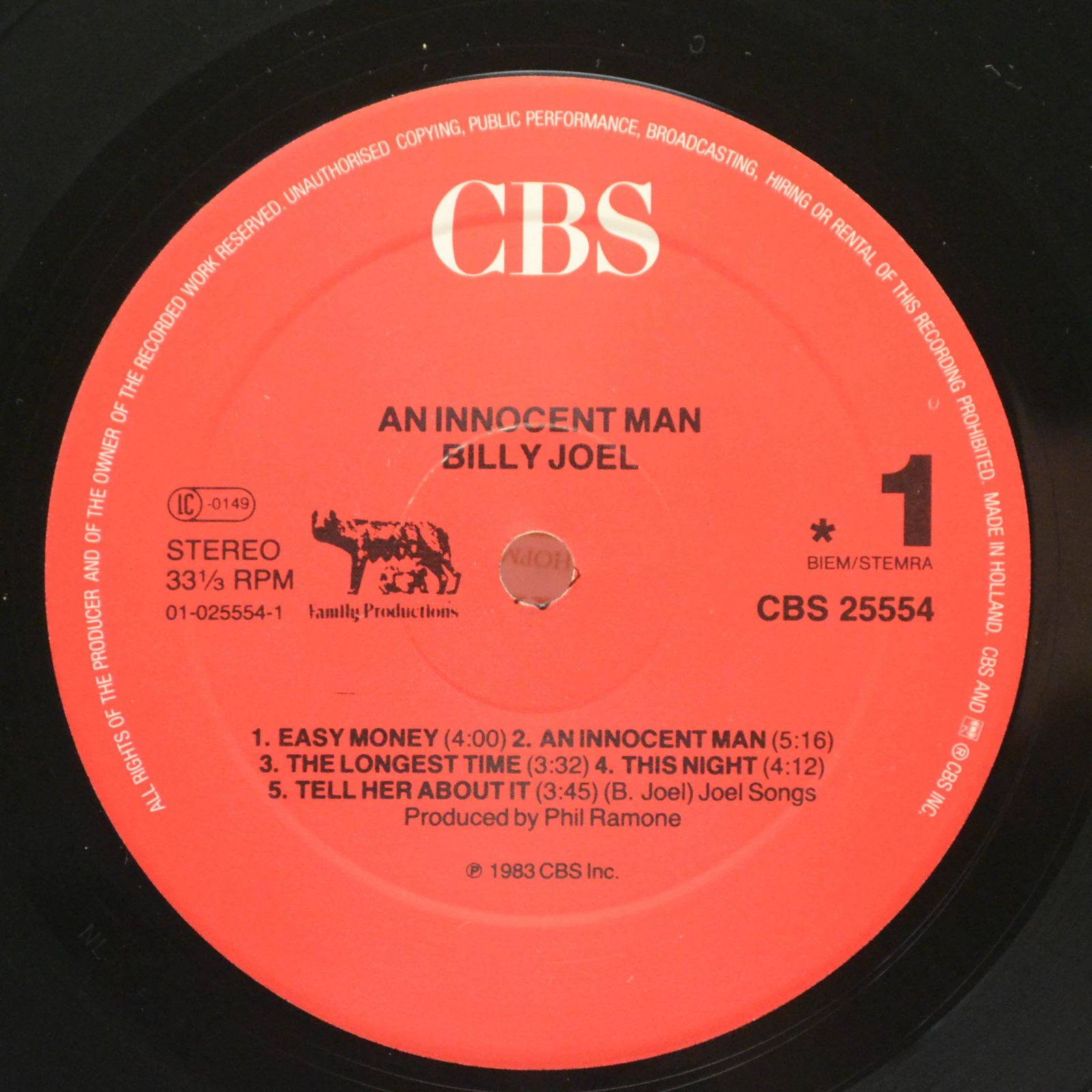 Billy Joel — An Innocent Man, 1983