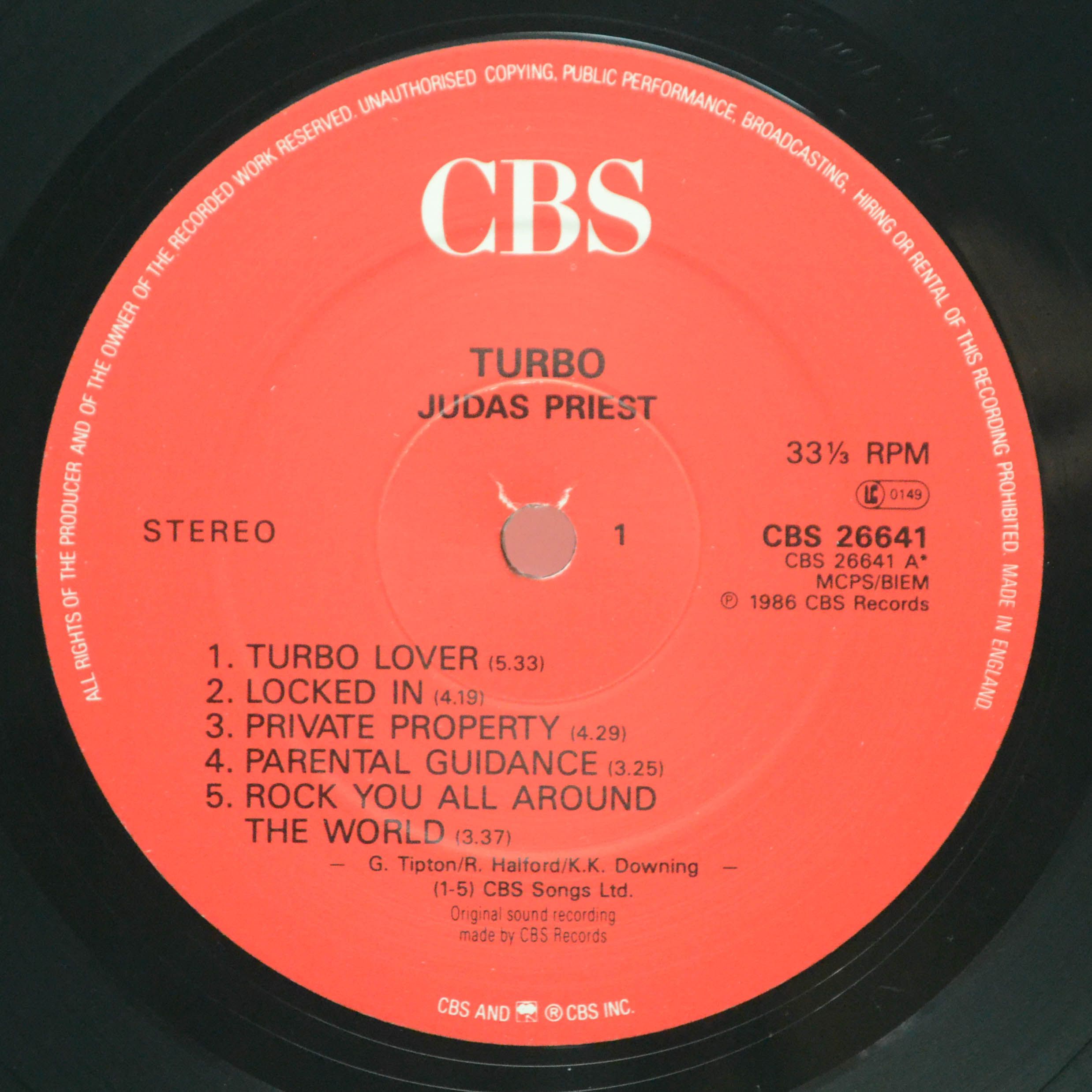 Виниловая пластинка Judas Priest — Turbo (1-st, UK), 1986