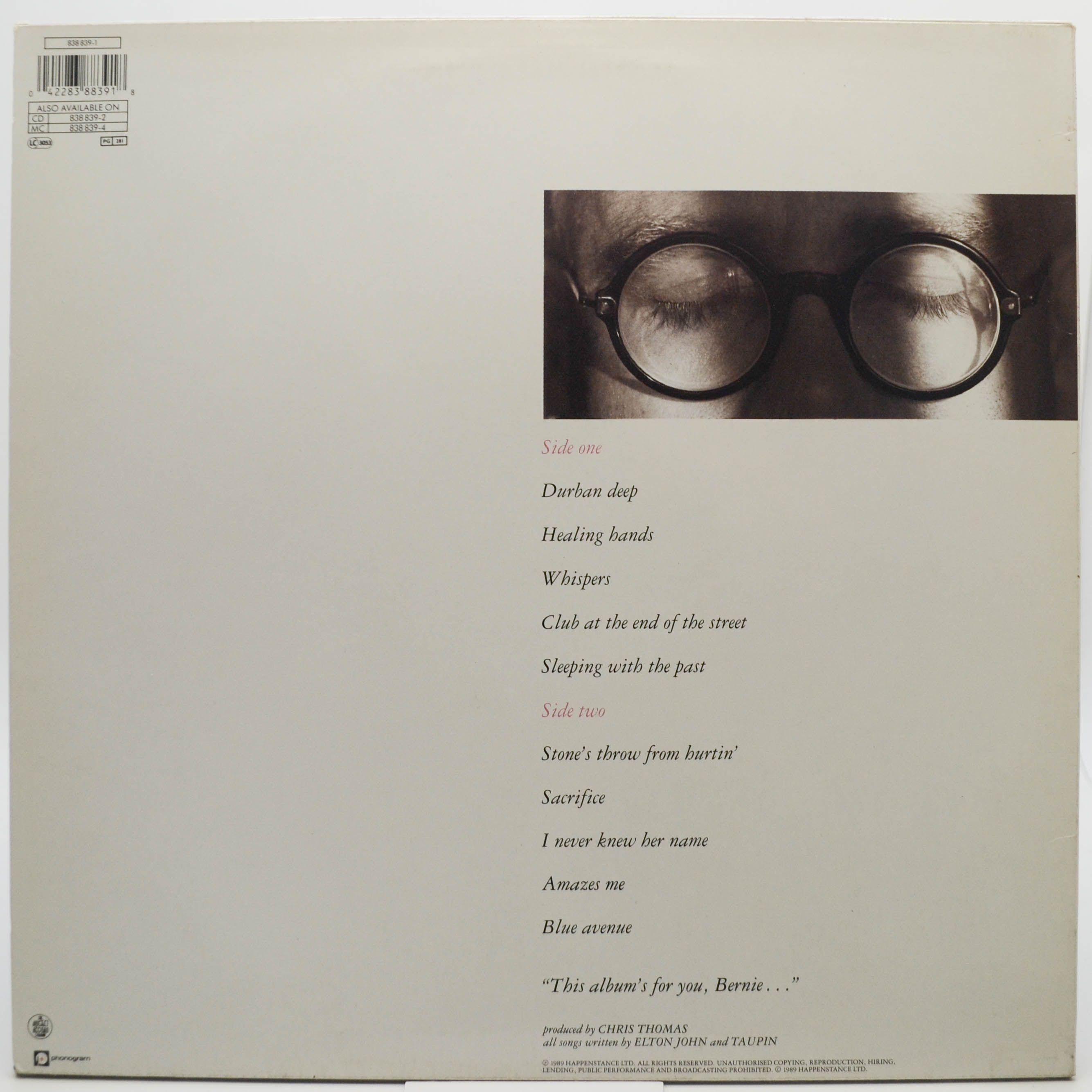 Elton John — Sleeping With The Past, 1989