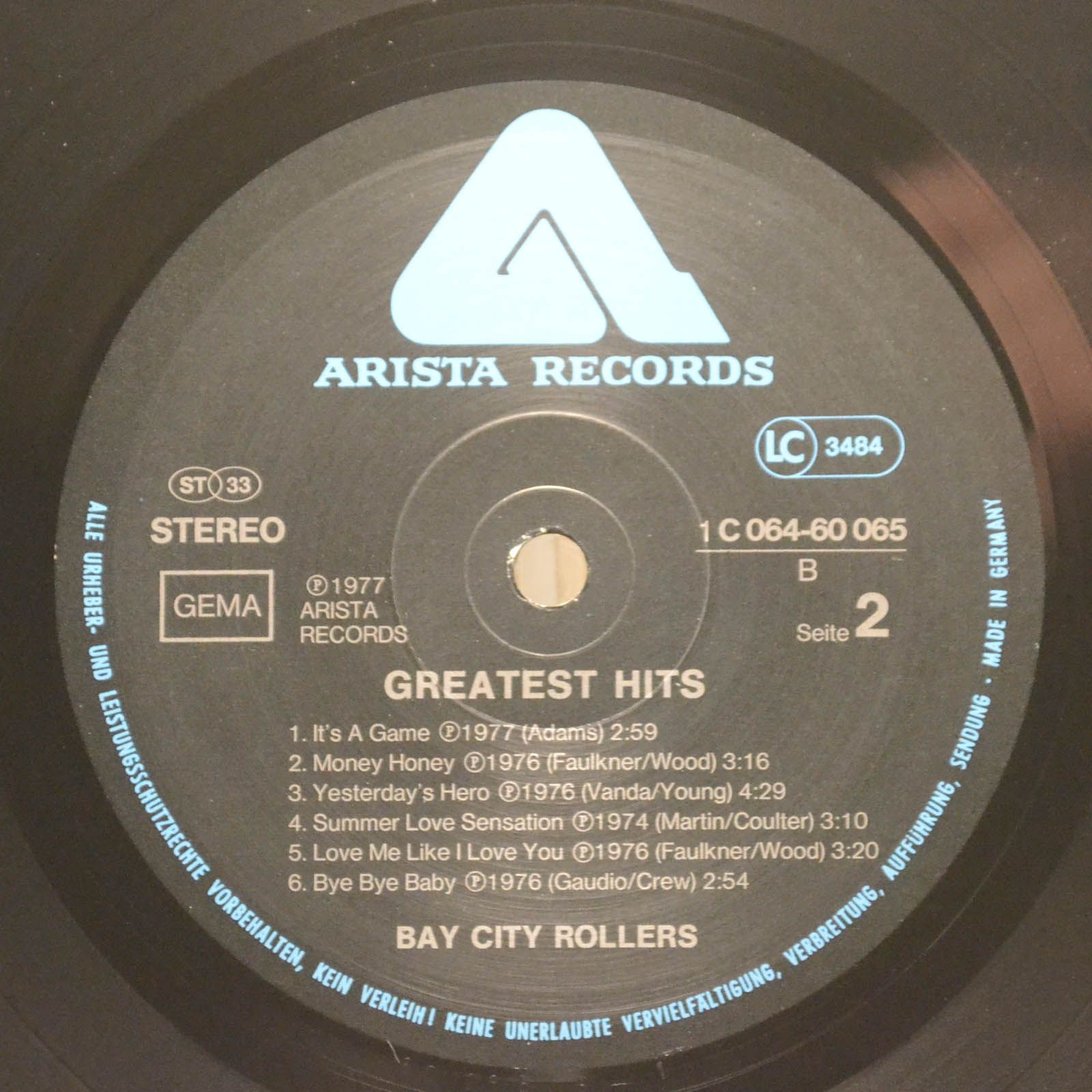 Виниловая пластинка Bay City Rollers — Greatest Hits, 1977