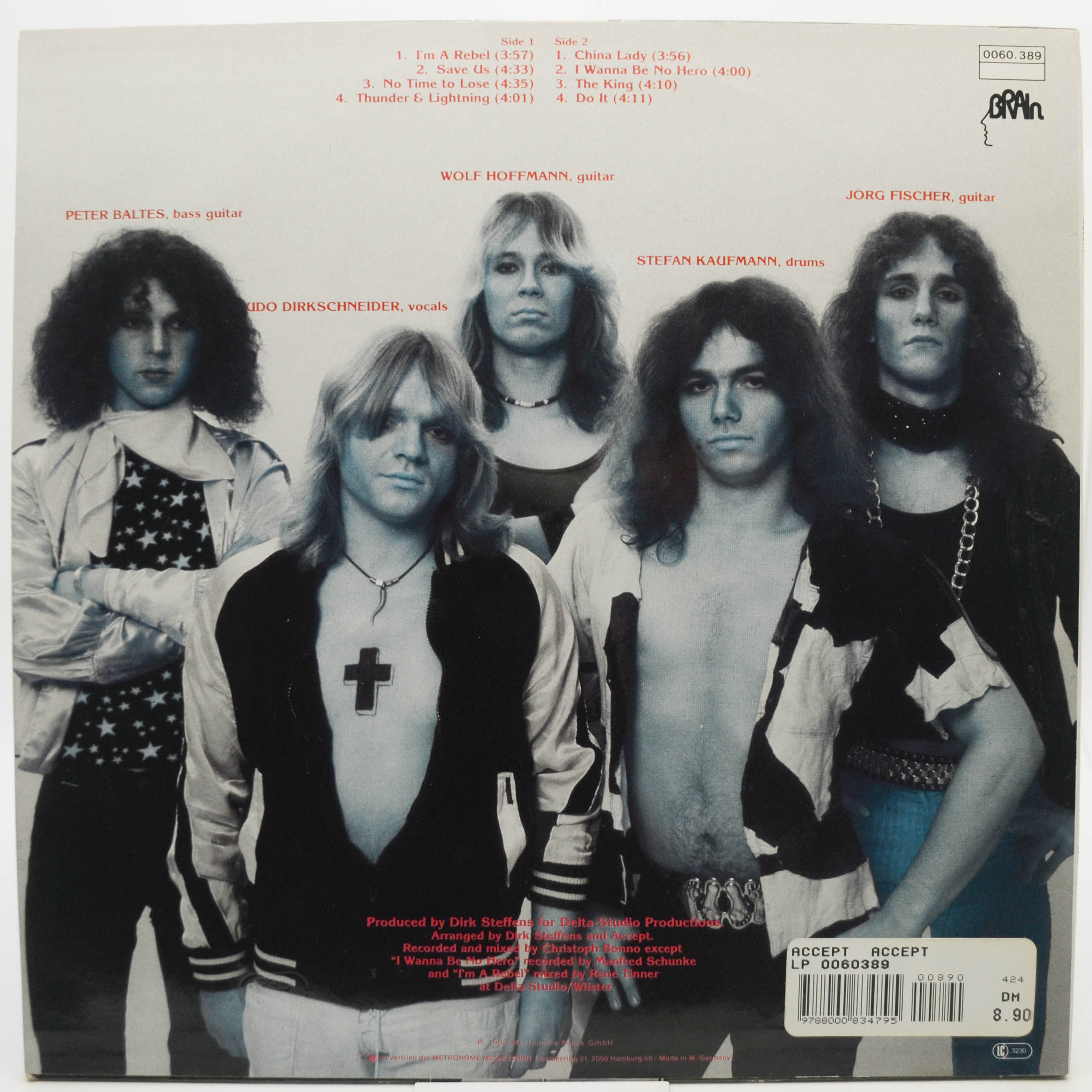 Виниловая пластинка Accept — Accept (Germany), 1980
