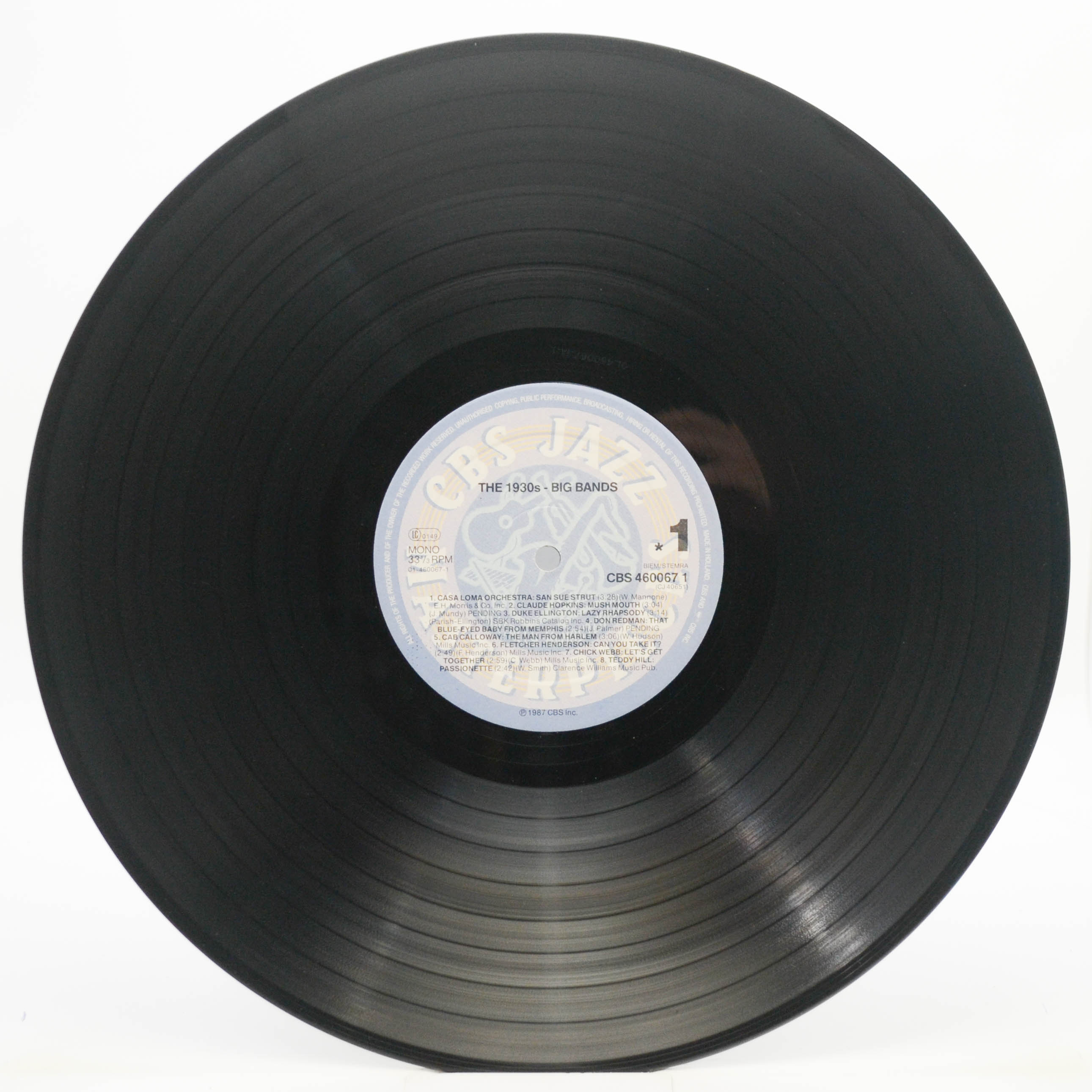 Various — 1930s Jazz Big Bands, 1987