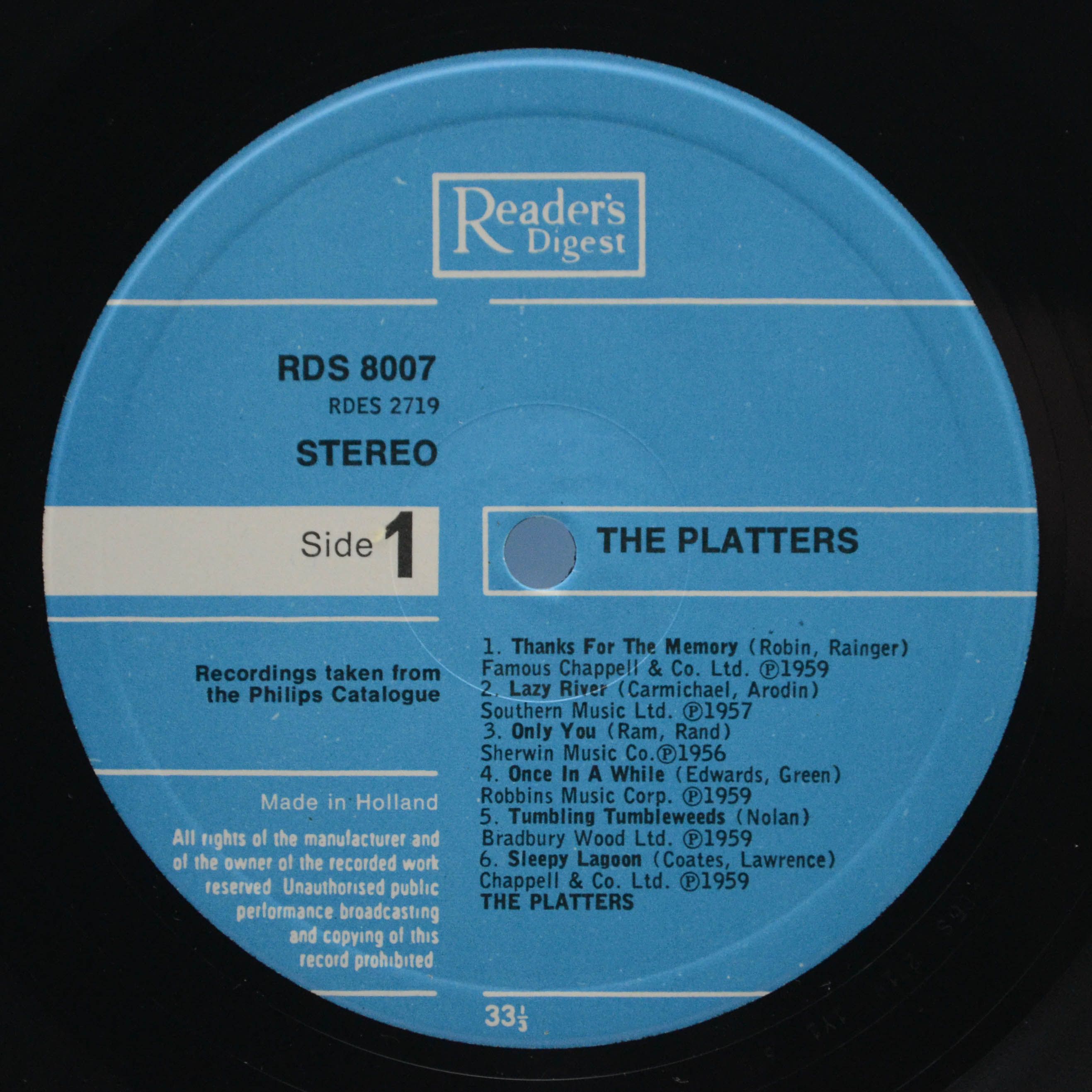 Виниловая пластинка Platters — The Platters, 1976