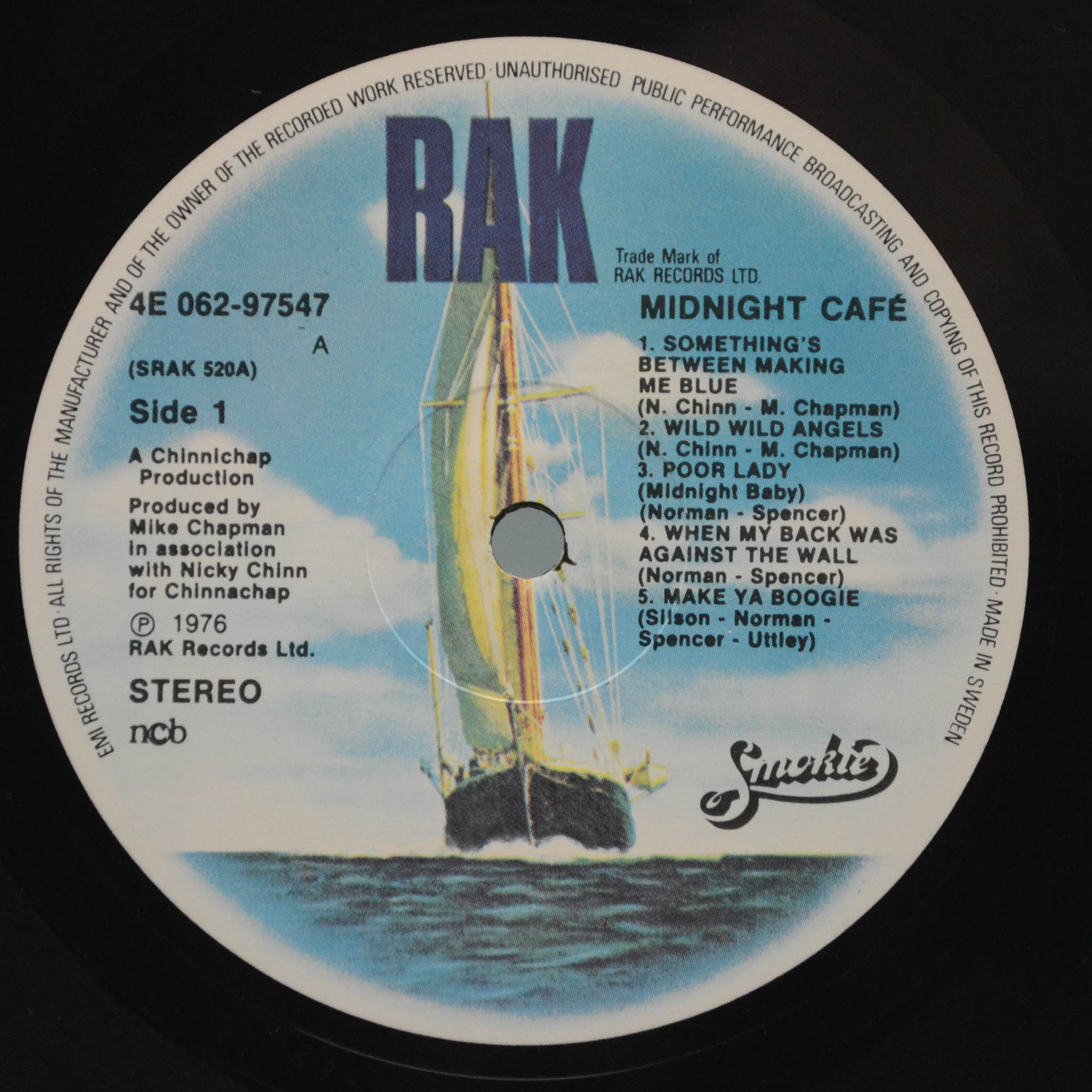 Виниловая пластинка Smokie — Midnight Café, 1976