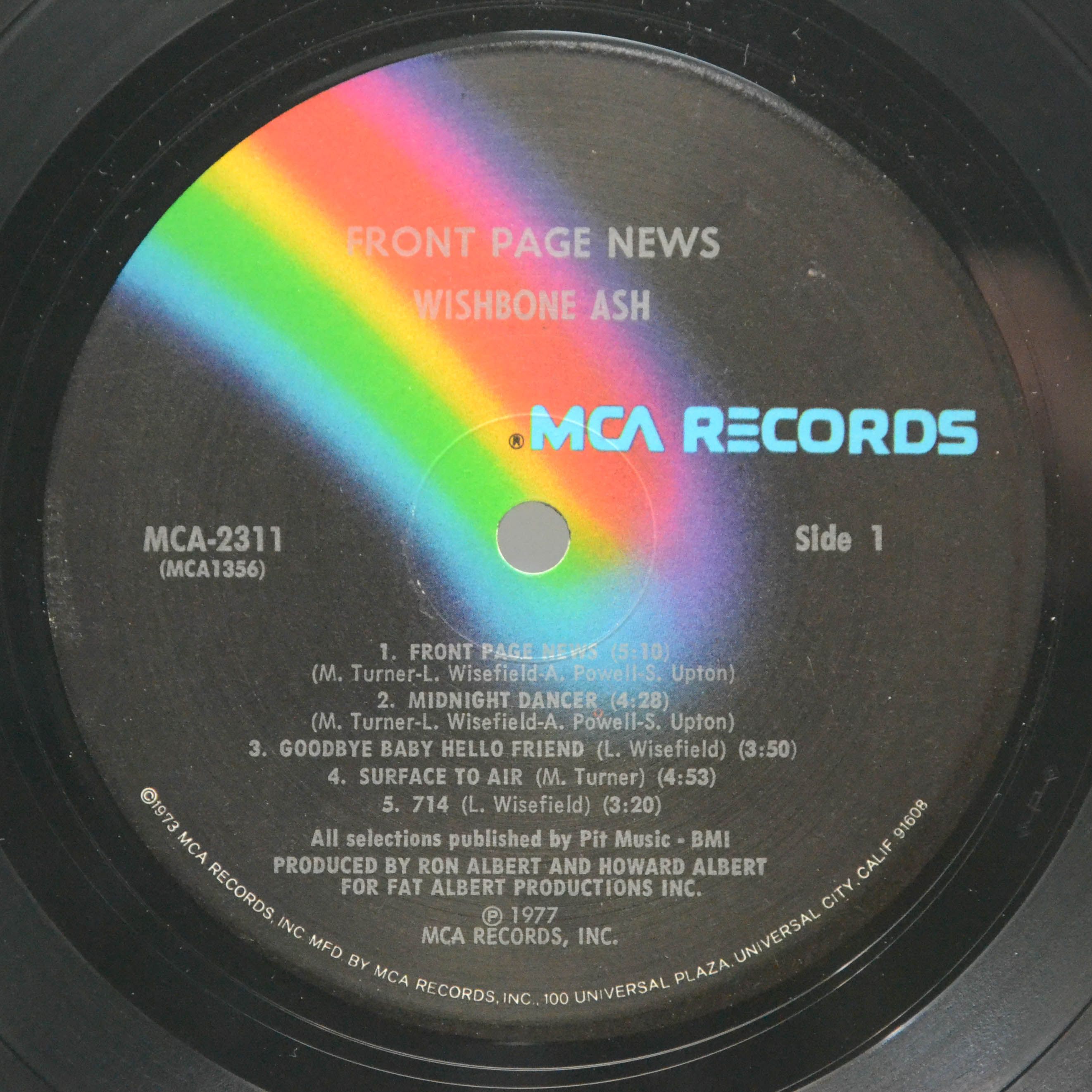 Виниловая пластинка Wishbone Ash — Front Page News, 1977