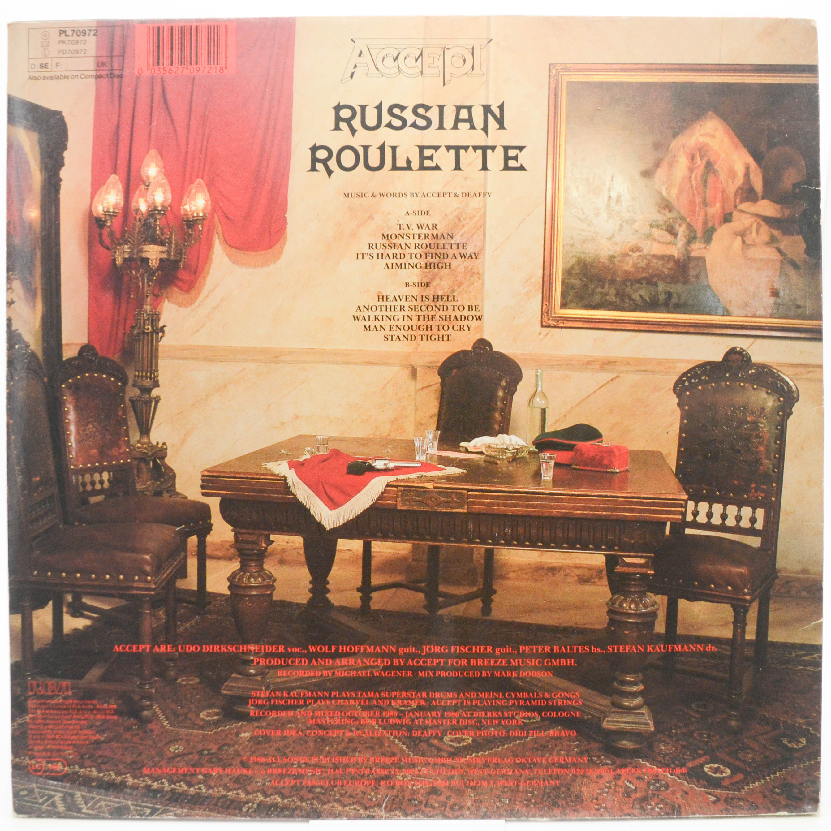 Accept — Russian Roulette, 1986