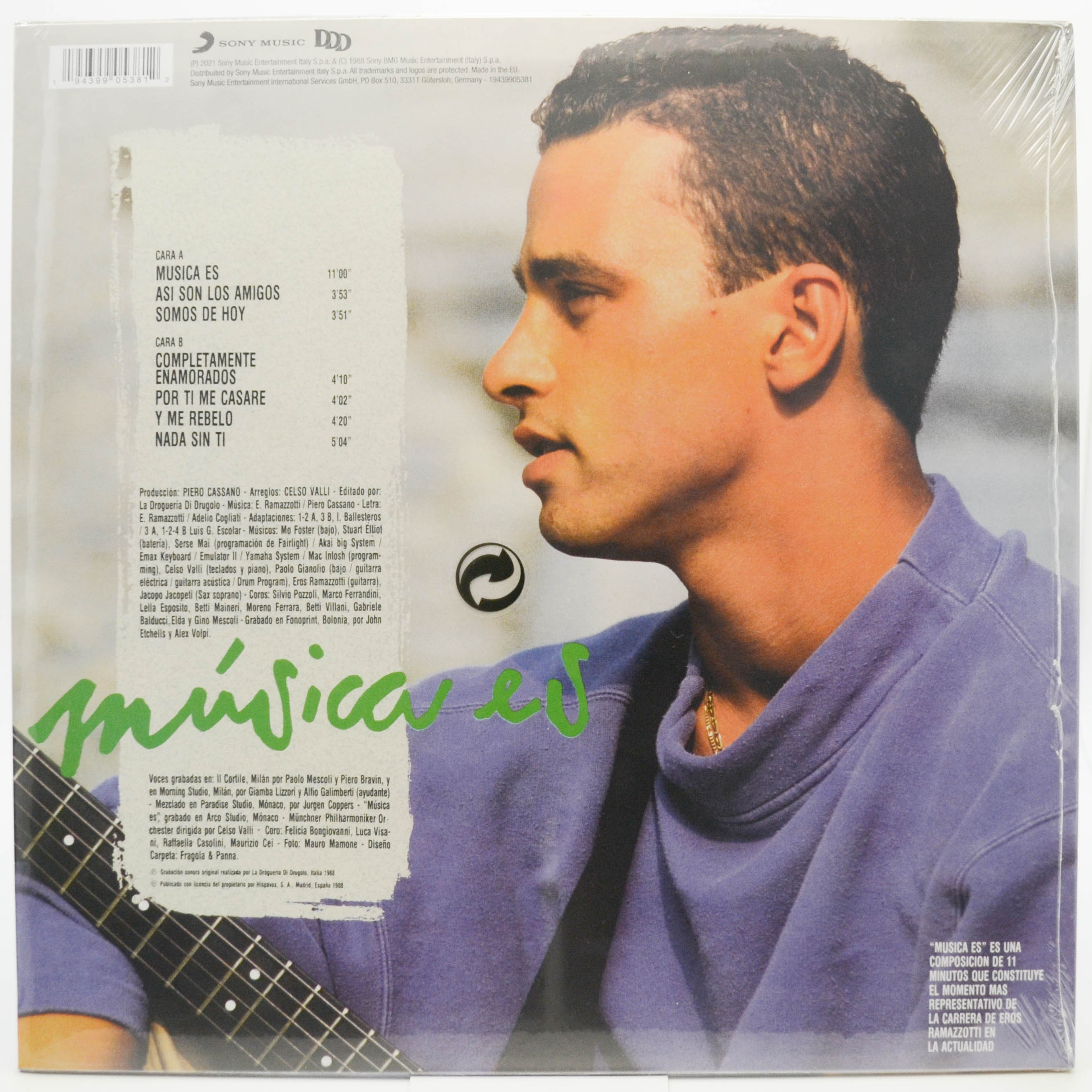 Виниловая пластинка Eros Ramazzotti — Música Es, 2021