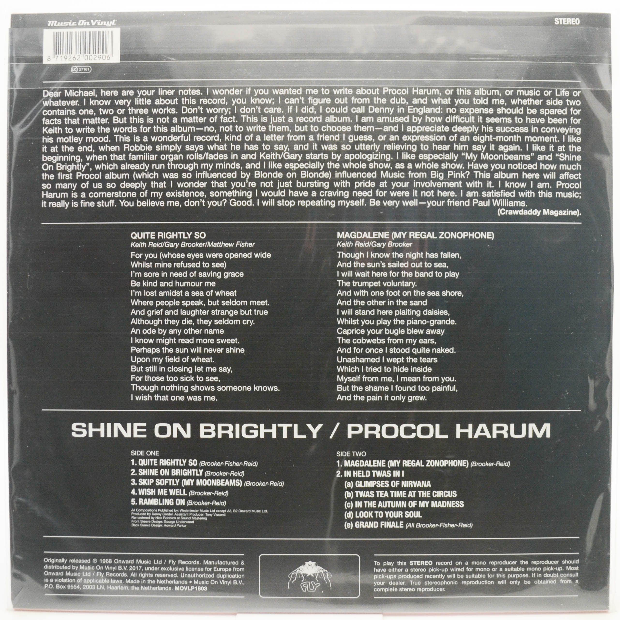 Procol Harum — Shine On Brightly, 1968
