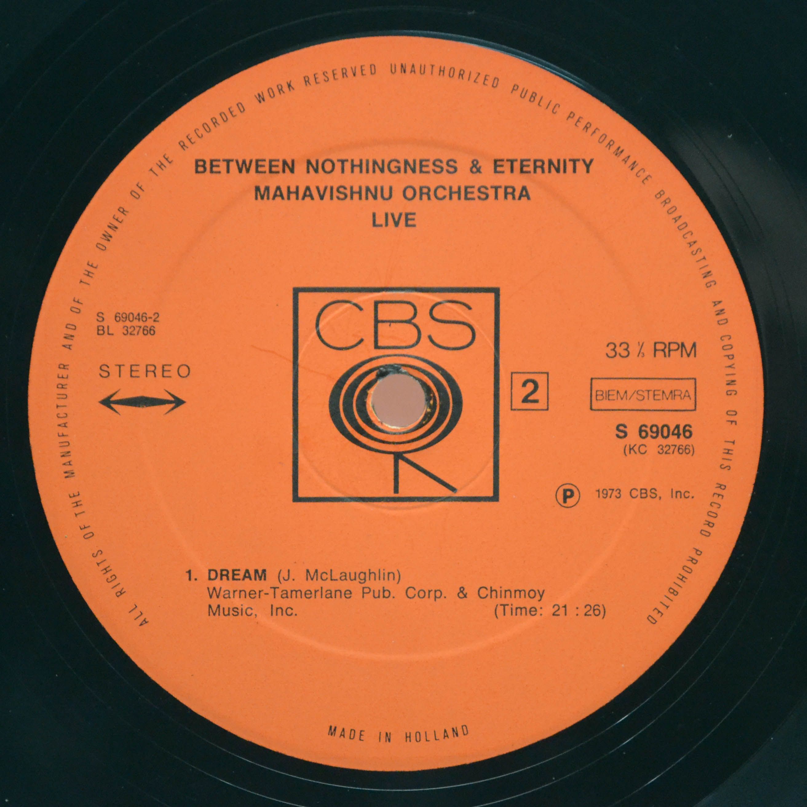 Виниловая пластинка Mahavishnu Orchestra — Between Nothingness & Eternity, 1973