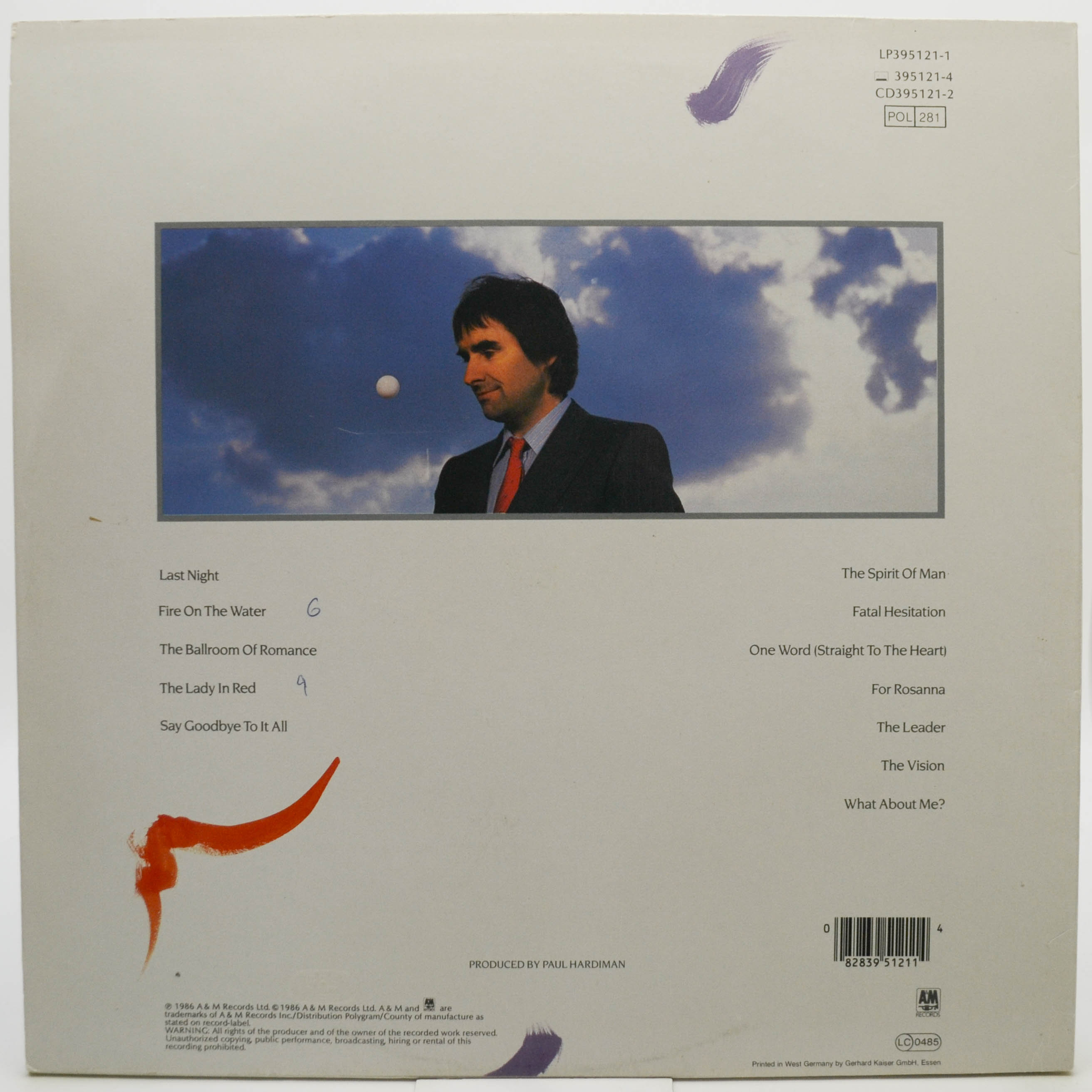 Виниловая пластинка Chris de Burgh — Into The Light, 1986