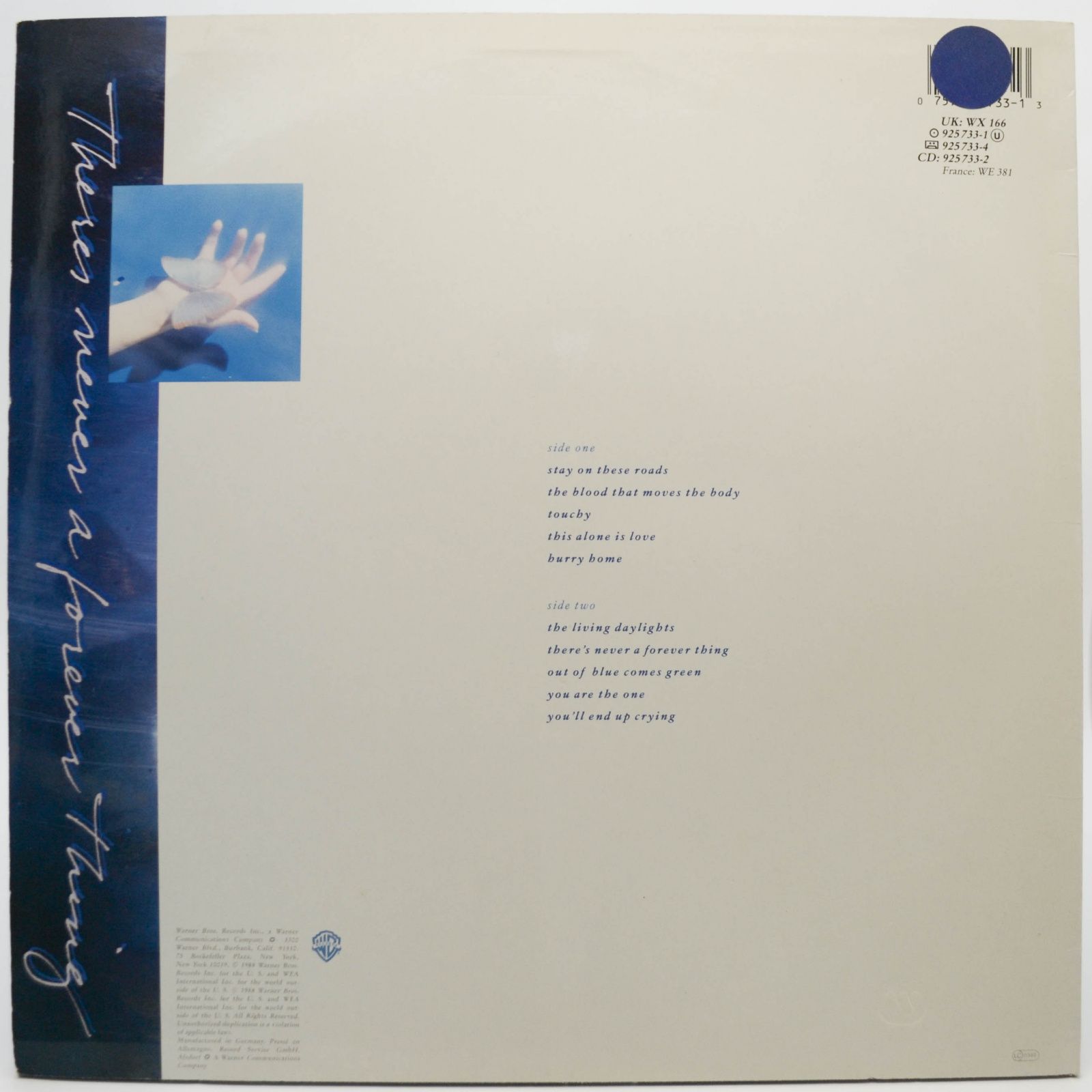 a-ha — Stay On These Roads, 1988