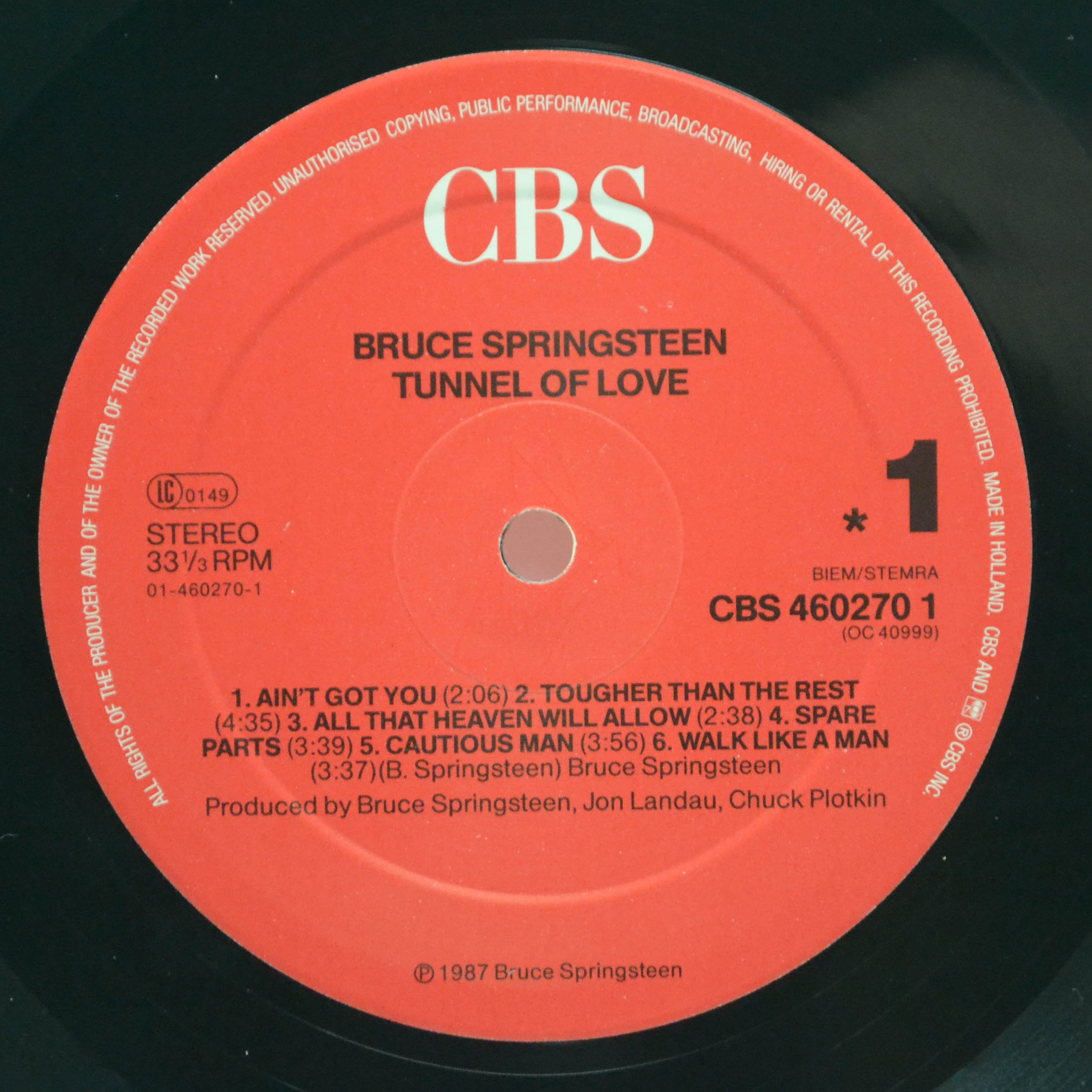 Bruce Springsteen — Tunnel Of Love, 1987